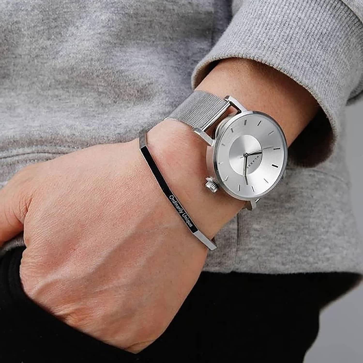 Volare Silver With Mesh Band 42Mm | KLASSE14 | Wolf & Badger