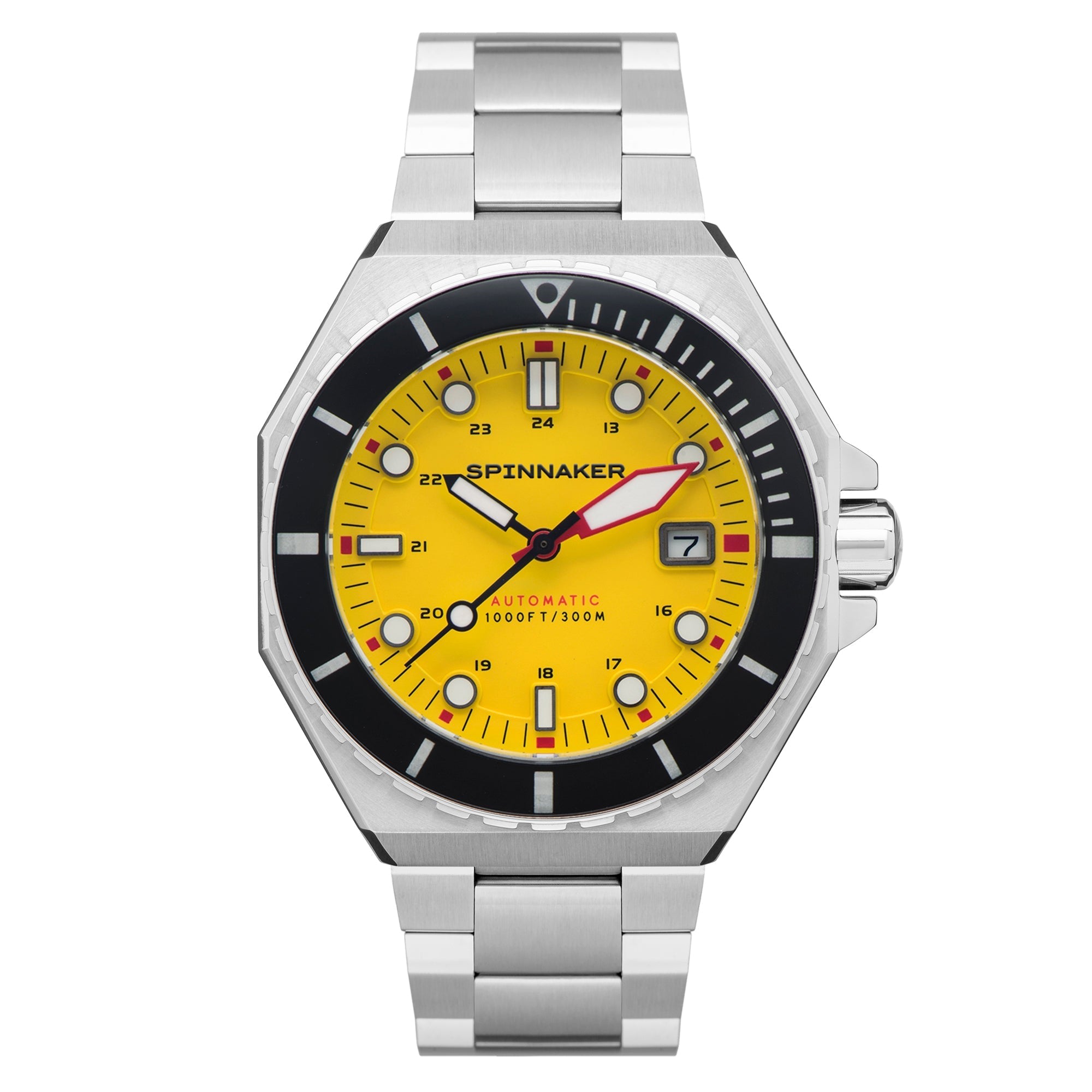 Spinnaker Yellow / Orange  Dumas Men's Japanese Automatic Hornet Yellow Watch In Yellow/orange