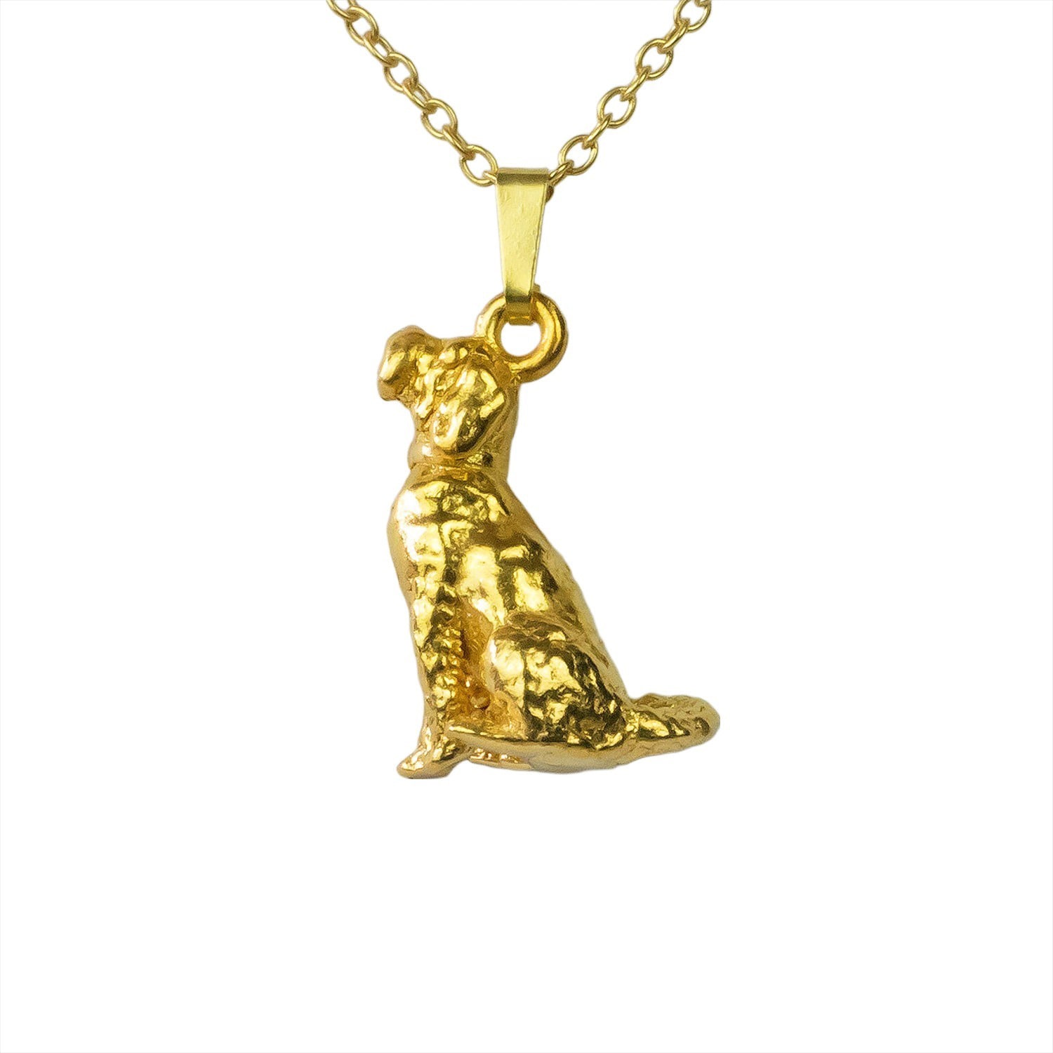 Simon Kemp Jewellers Women's Labradoodle Pendant Eighteen Carat Gold On Sterling Silver In Gold