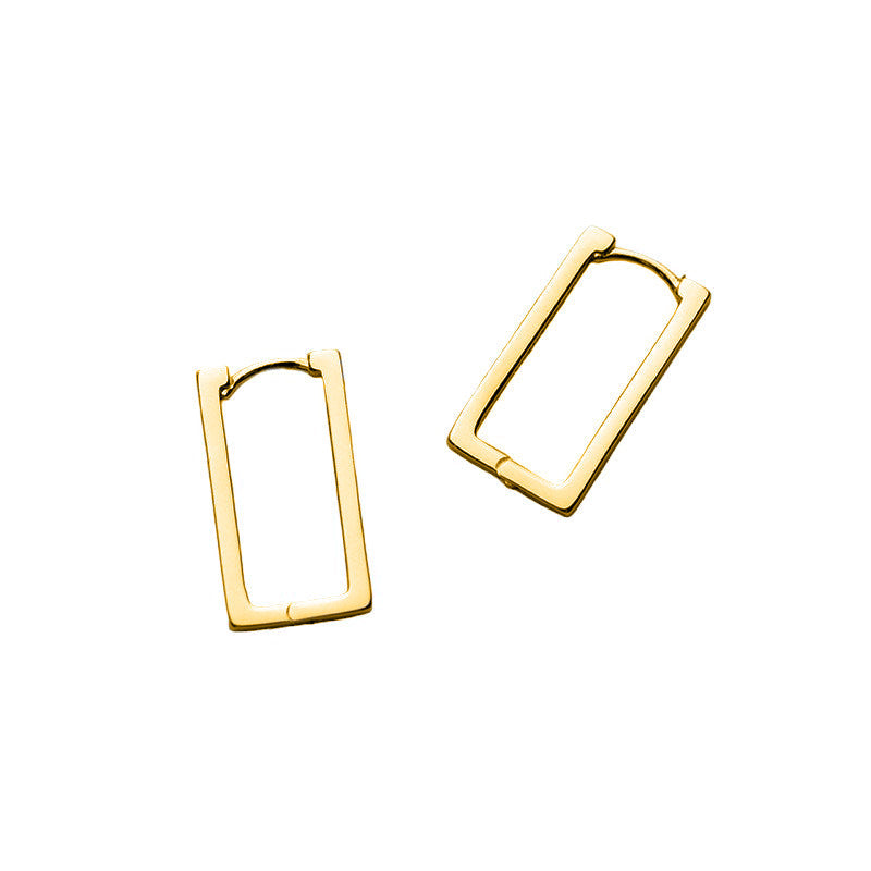 Gold Trip Women's Rectangle Hoop Earrings In Gold