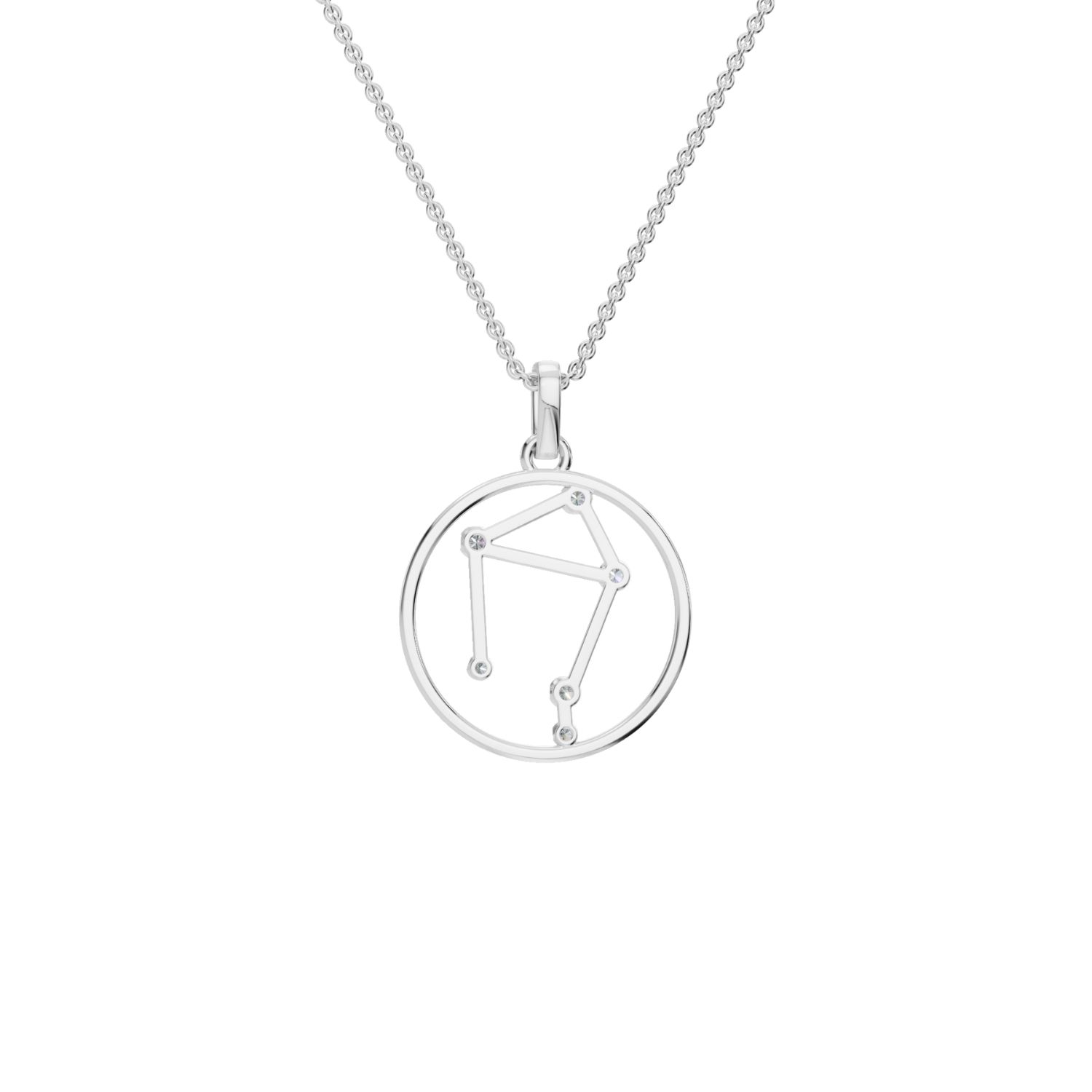 Aya Fine Jewelry Women's White / Yellow / Rose Gold Eighteen Kt Elegant Zodiac Pendant In Metallic