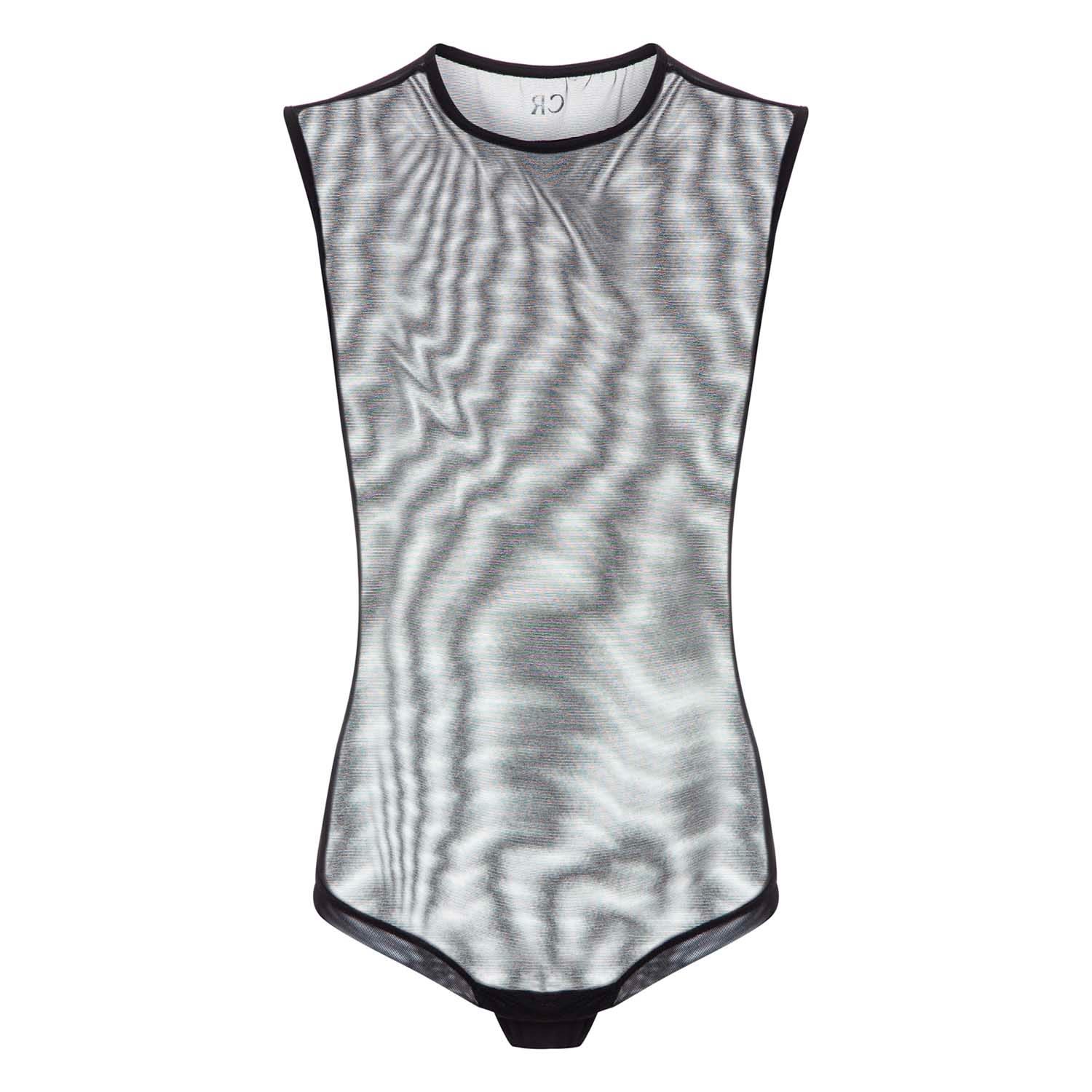 Balletto Athleisure Couture Women's Body Classic Invisible Tulle Tank Top - Black In Grey