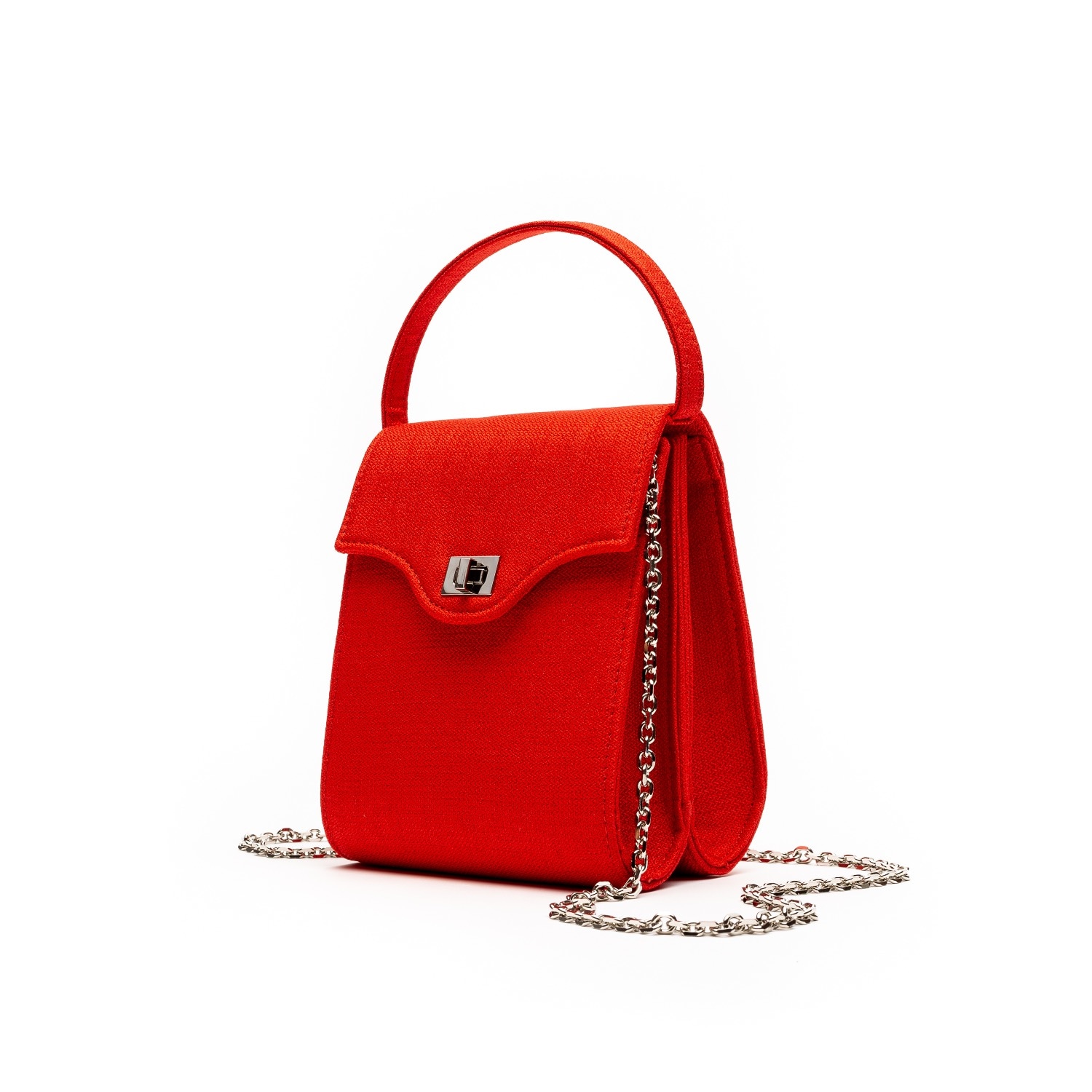 Women’s Tokyo Bag - Red Crepe Fabric Danni Ro