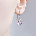 Mounir London Amethyst Drop Earrings In Drop