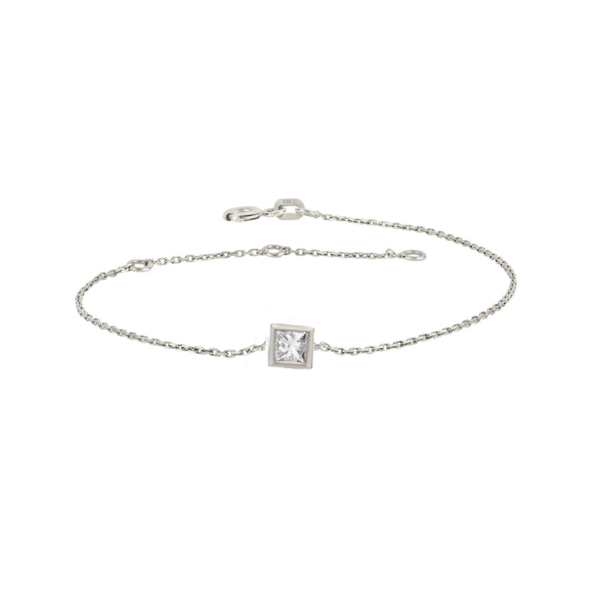 Women’s Pegausus Princess Cut Diamond Silver Bracelet Lily Flo Jewellery