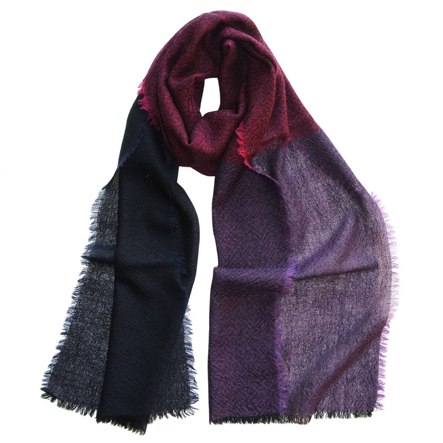 Women’s Pink / Purple / Blue Wool Scarf Thin Pink, Violet, Blue Kelpman Textile