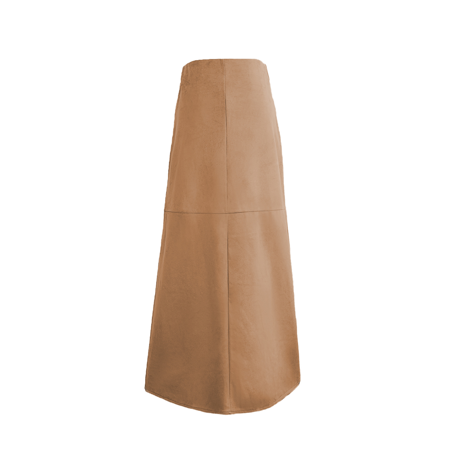 Ats The Label Women's Fern Suede Brown Midi Skirt