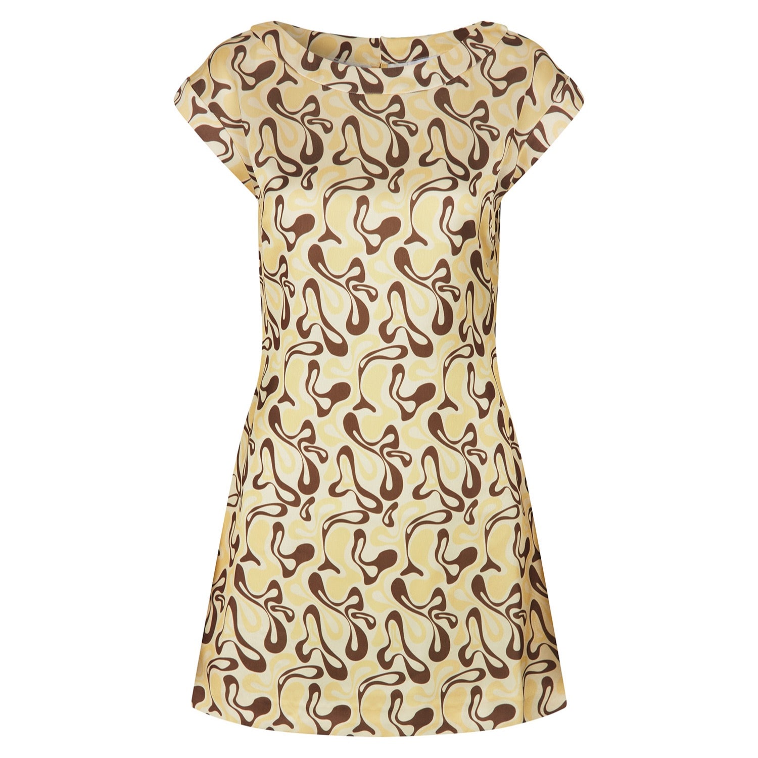 Women's Brown / Neutrals / Yellow Lily Dress Mini | Extra Small | Mary Dickow