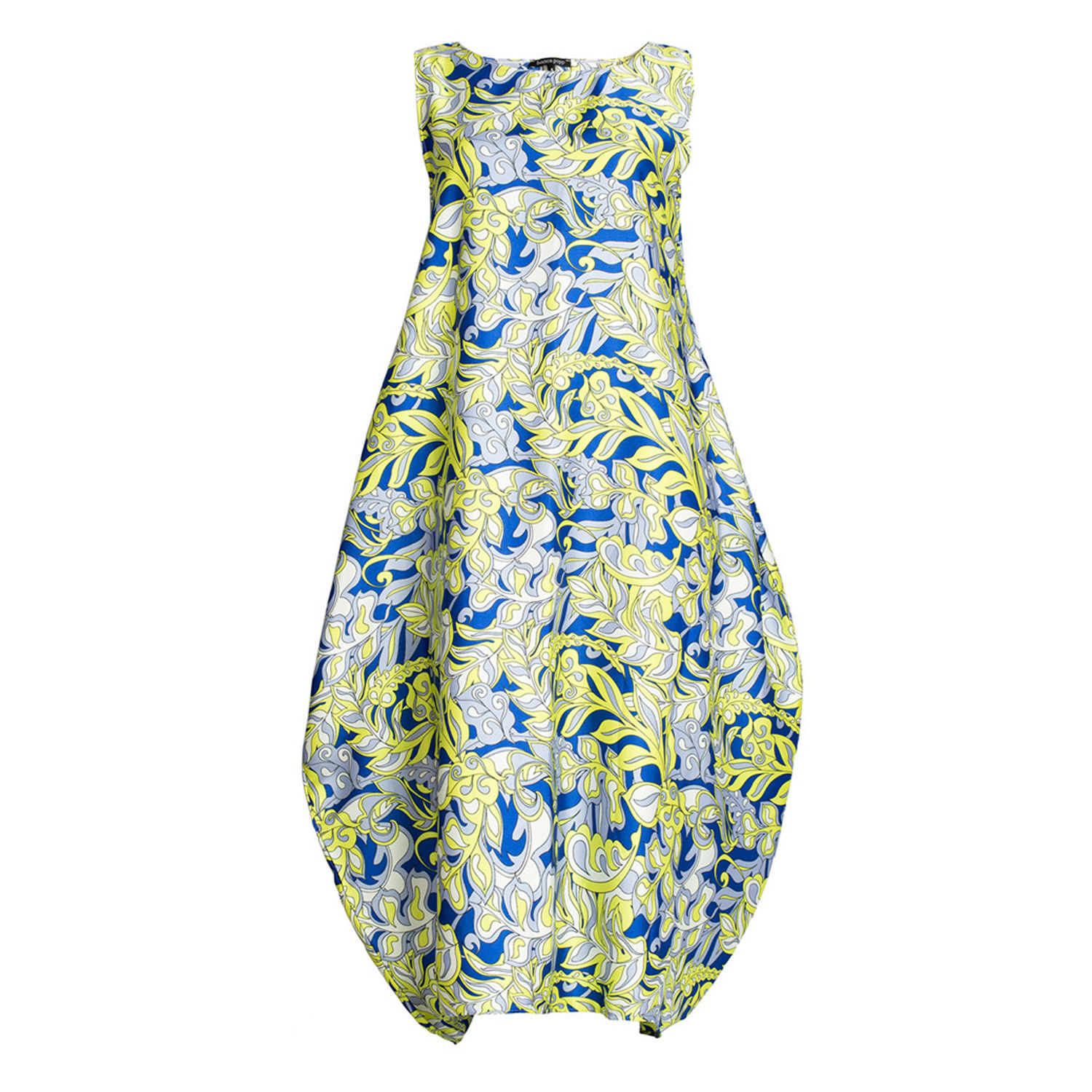 Bianca Popp Women's Semiballoon Dress In Blue Floral Print In Blue