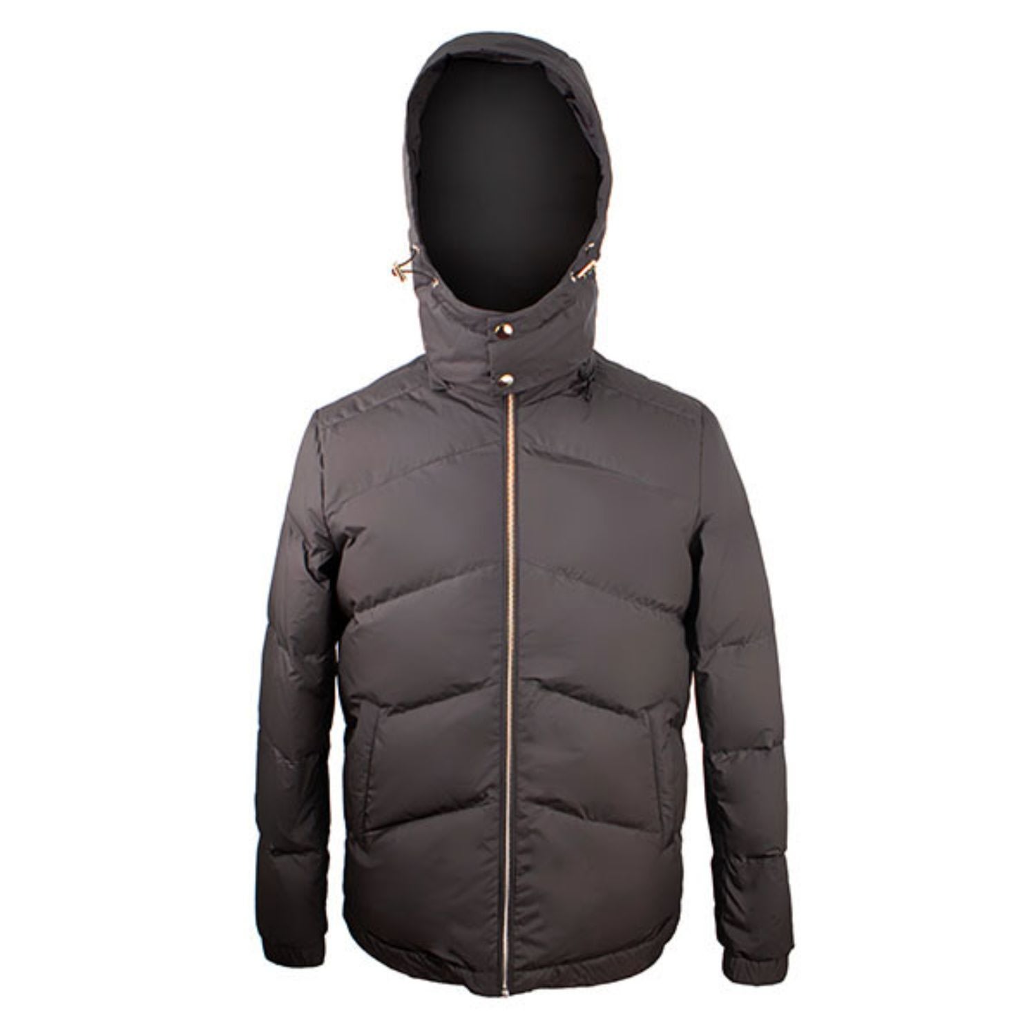 Men’s Warrington Padded Jacket With Detachable Hood - Black Small David Wej