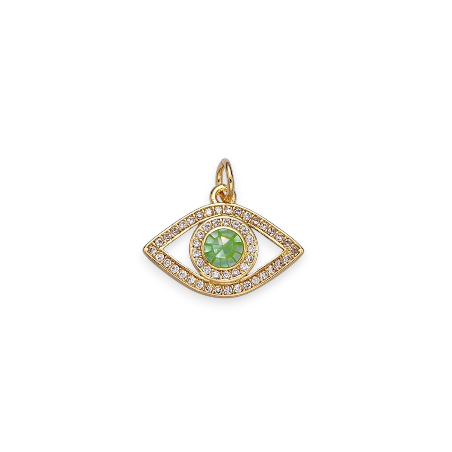 Alexie Of Athens Women's Green Envy Opal Mosaic Evil Eye Charm