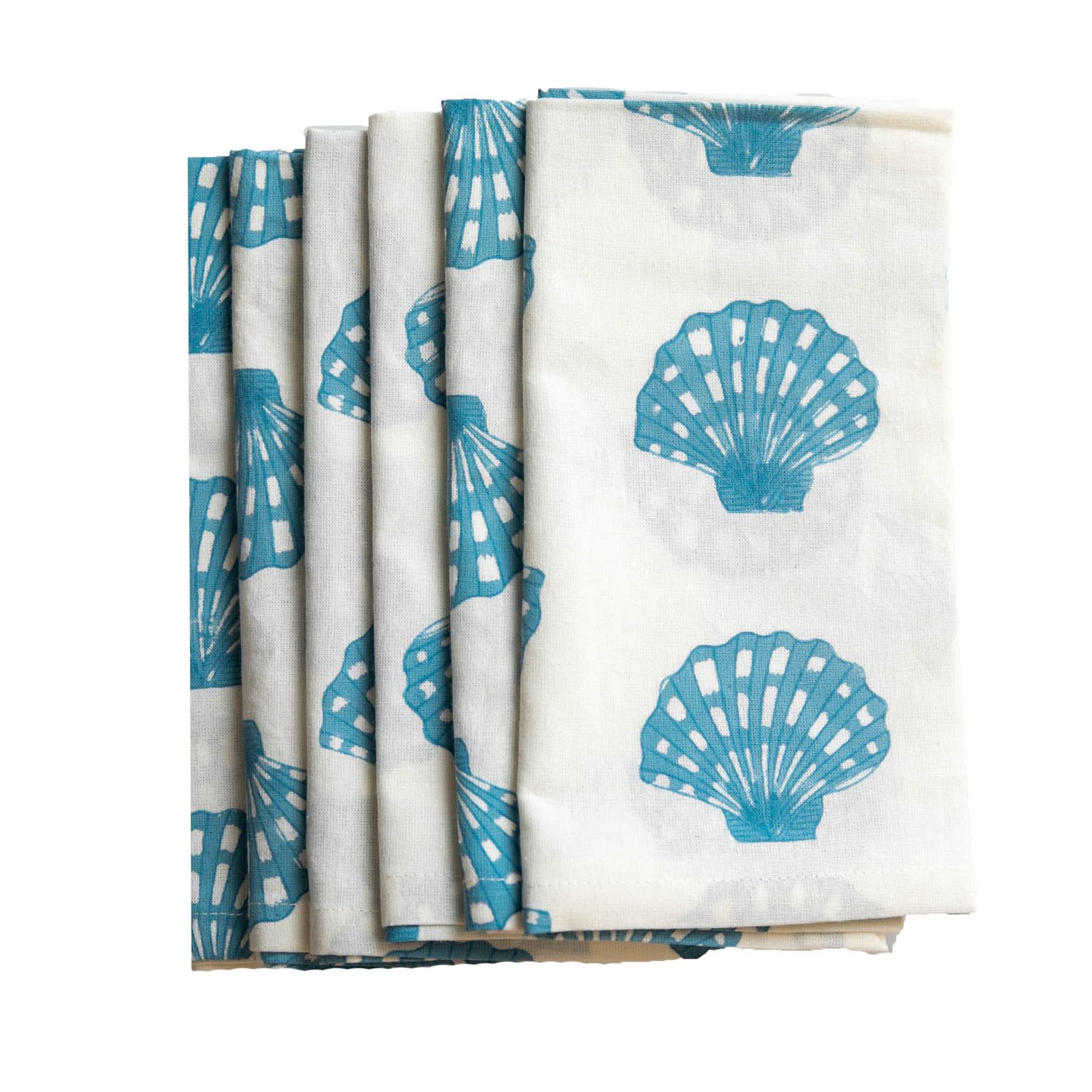 Fan Shell Napkin Set Blue One Size Mandalay Designs