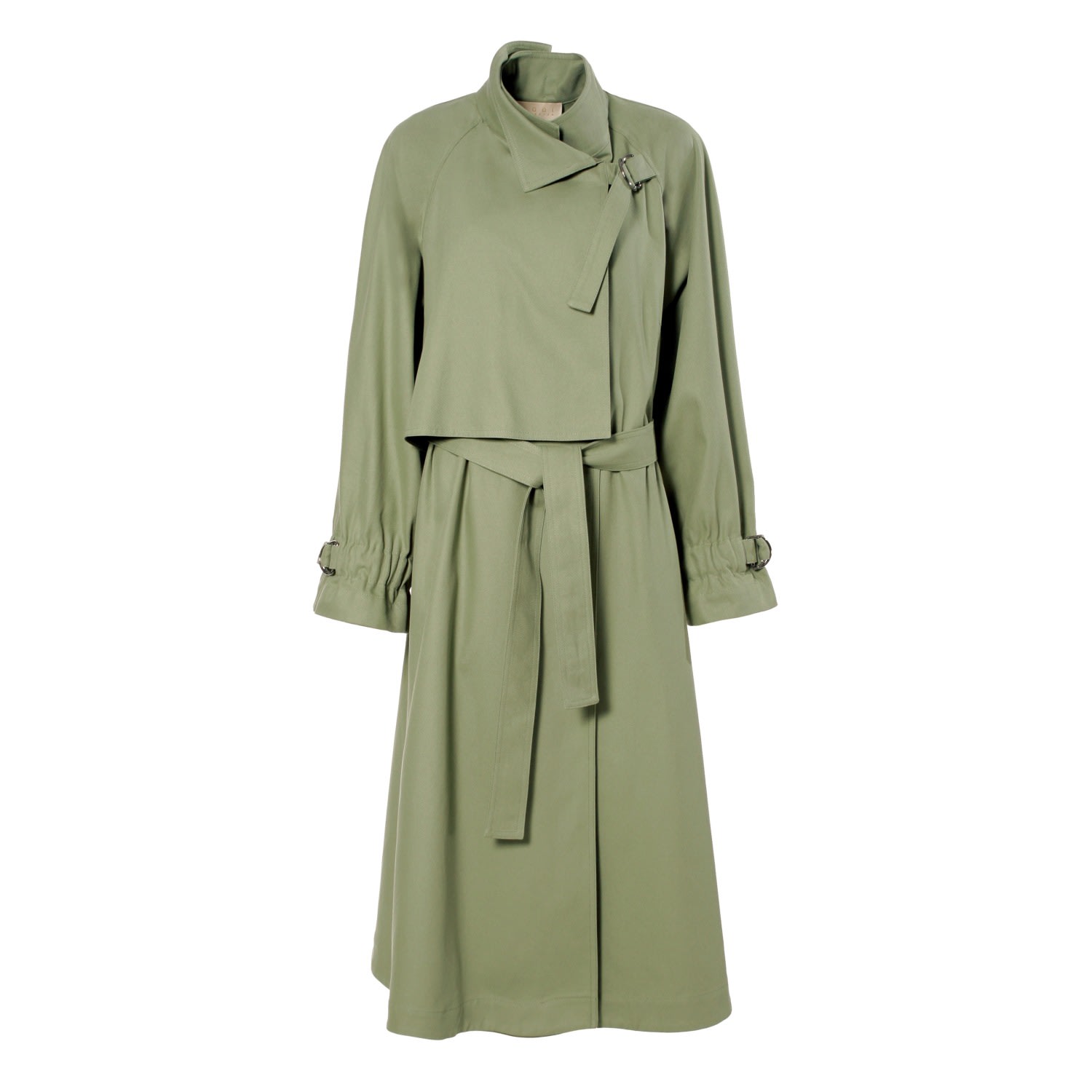 Women’s Rosemary Sage Green Trench Coat M/L Aggi