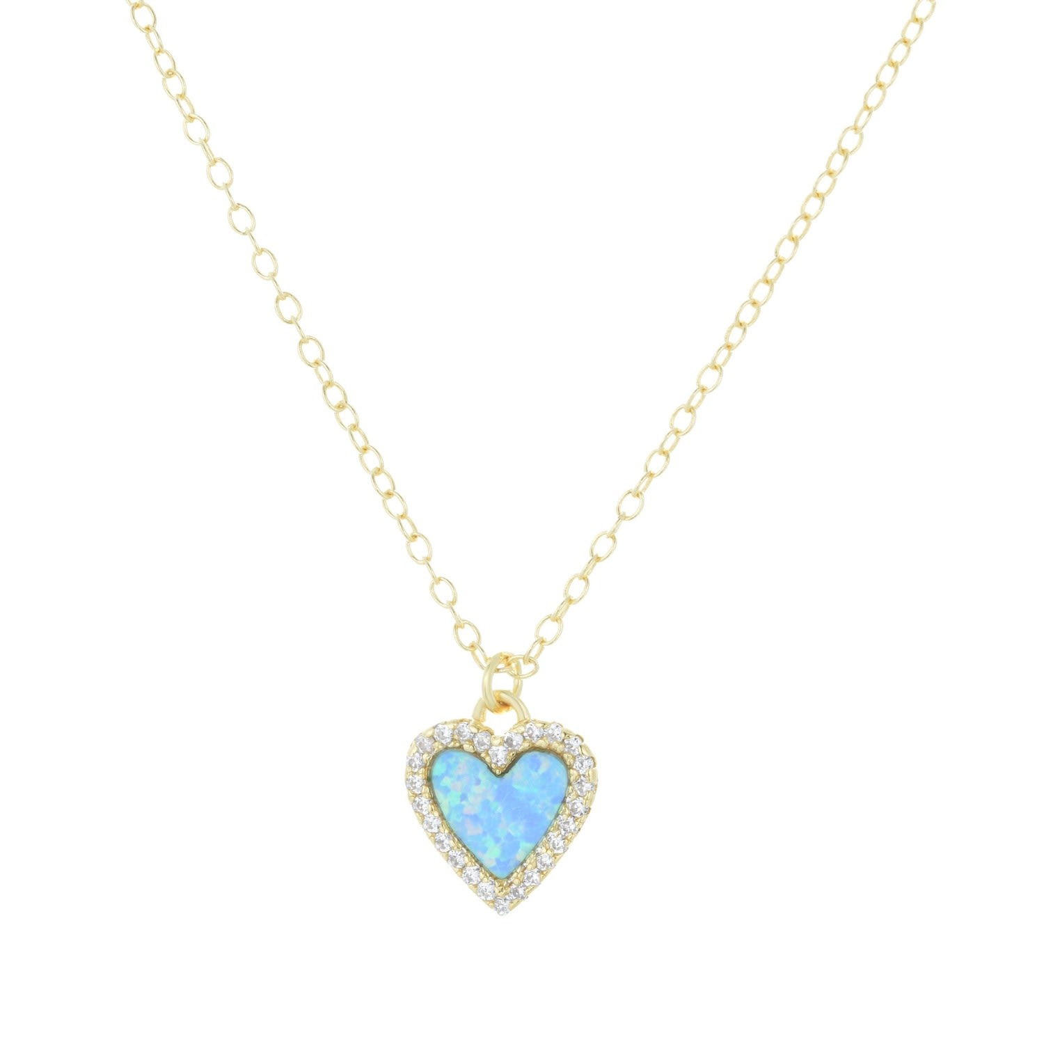 Kamaria Women's Blue Turquoise Heart Necklace In Blue