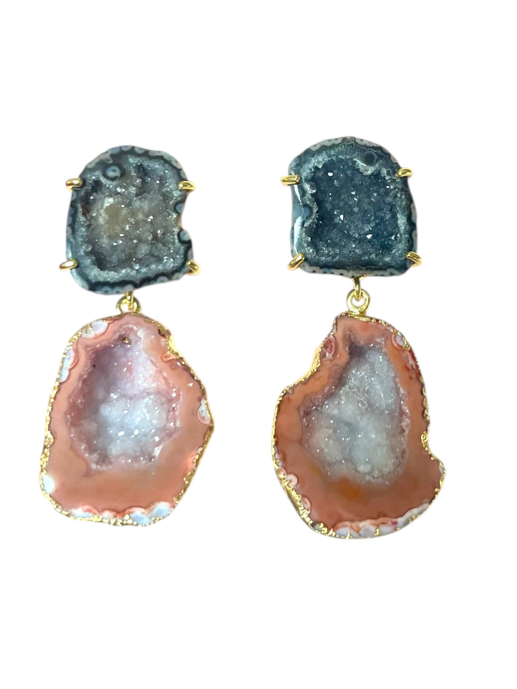 Magpie Rose Women's Orange / Black Black & Orange Earrings In Multi