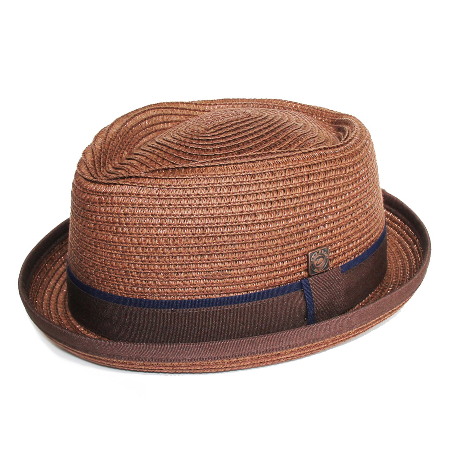 Dasmarca Hats Men's Brown Dasmarca Durban Summer Diamond Crown Light Weight Breathable Porkpie Hat - Tabac In Brown
