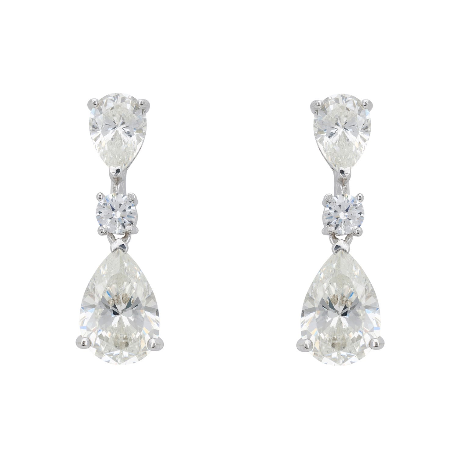LATELITA WOMEN'S SILVER / WHITE CLOTILDE MOISSANITE DROP EARRINGS SILVER