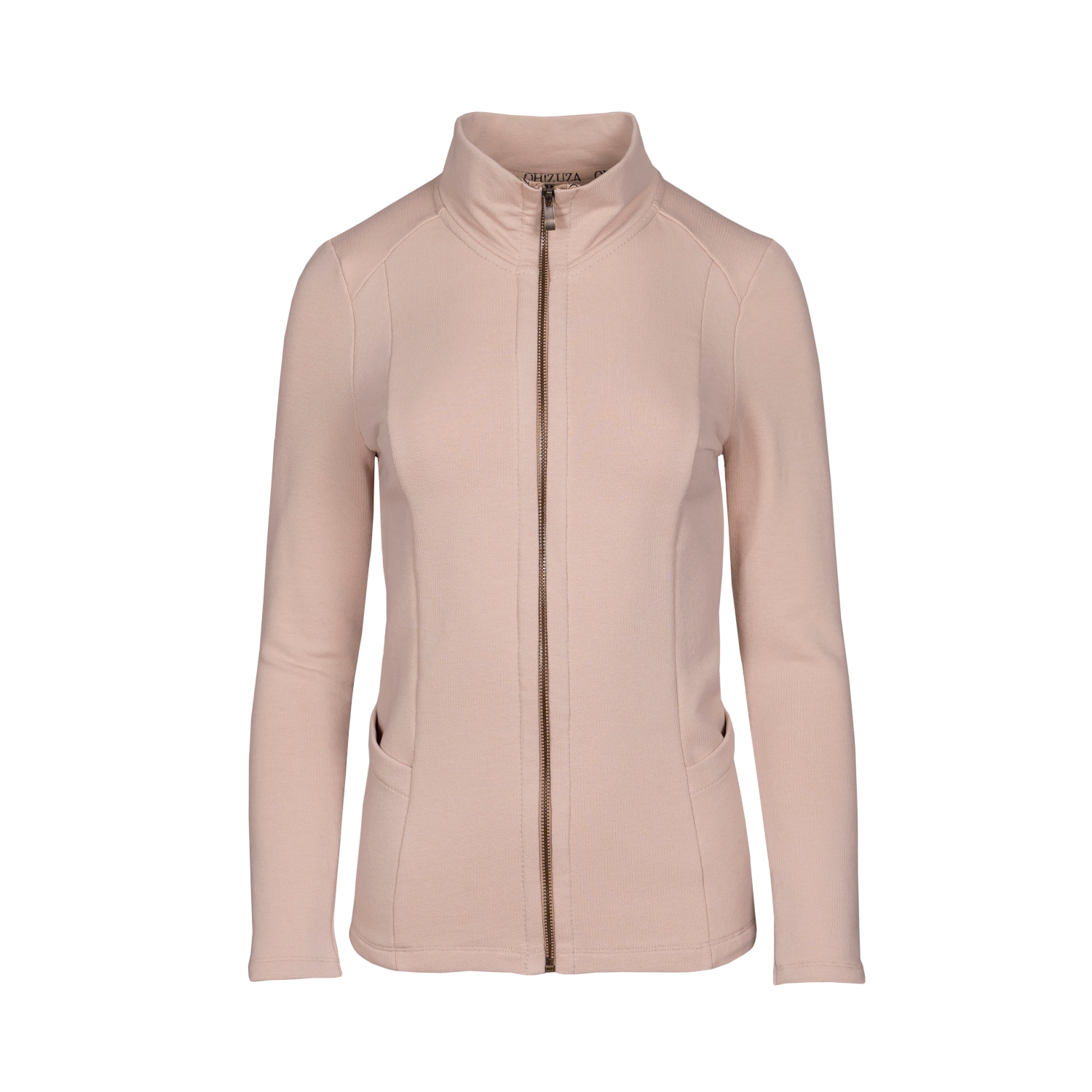 Oh!zuza Night&day Women's Neutrals Zip-up Funnel Neck Sweatshirt In Beige