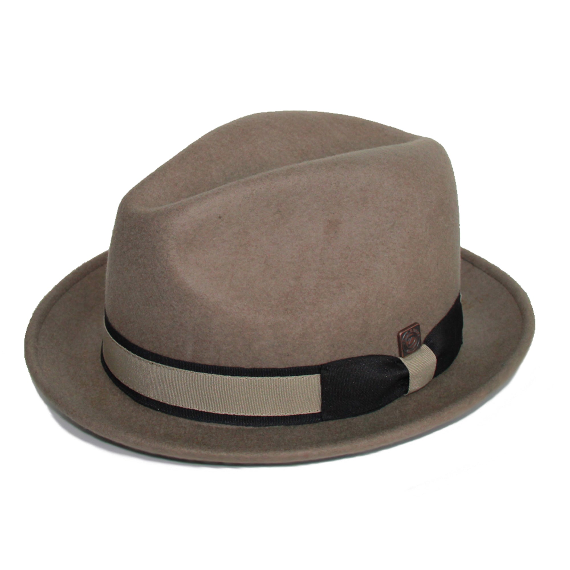Dasmarca Hats Men's Neutrals / Brown Robin Khaki Wool Felt Two Tone Trilby Fedora Hat In Brown