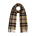 Hortons England Hexham Wool Scarf - Black Check