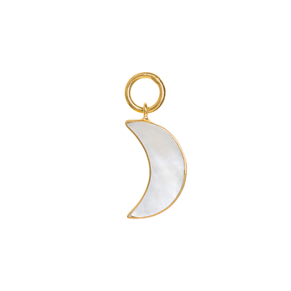 Freya Rose Women's Gold / White Moon Mother Of Pearl Pendant In Gold