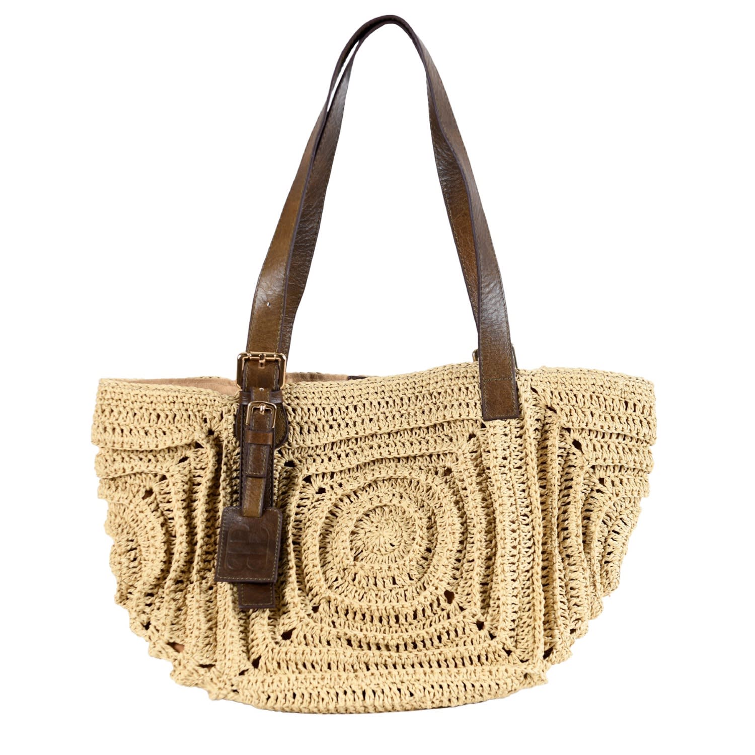 Forever & Always Shoes Women's Neutrals Giorgia - Beige Hand Woven Shoulder Bag With Leather Straps