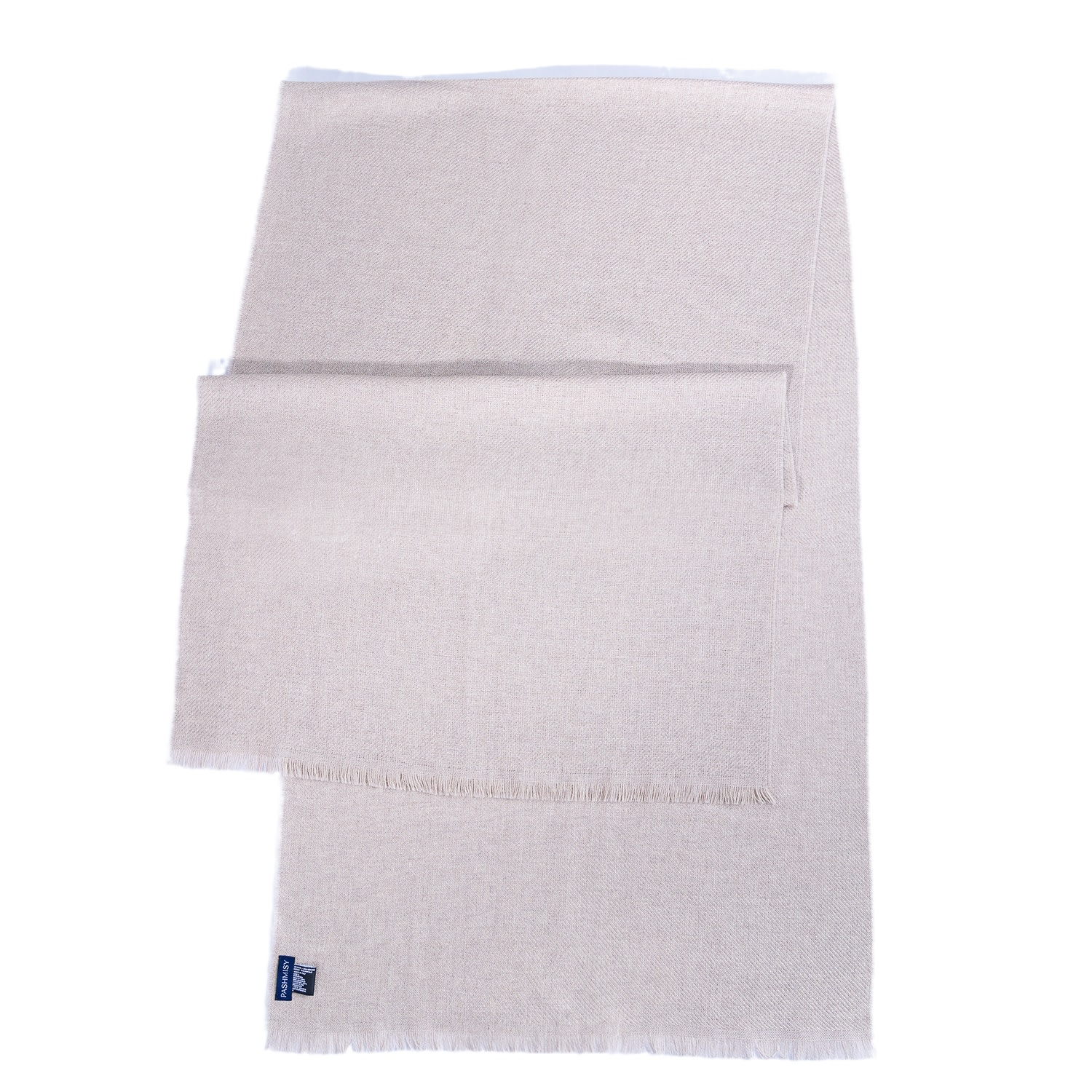 Pashmisy Women's Neutrals Lightweight Wool Shawl In Oatmeal Brown