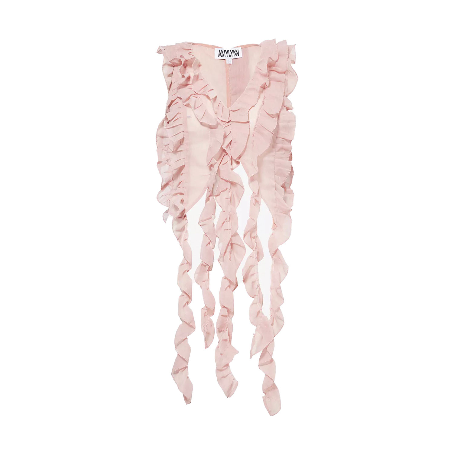 Amy Lynn Women's Paola Pink Ruffle Chiffon Top