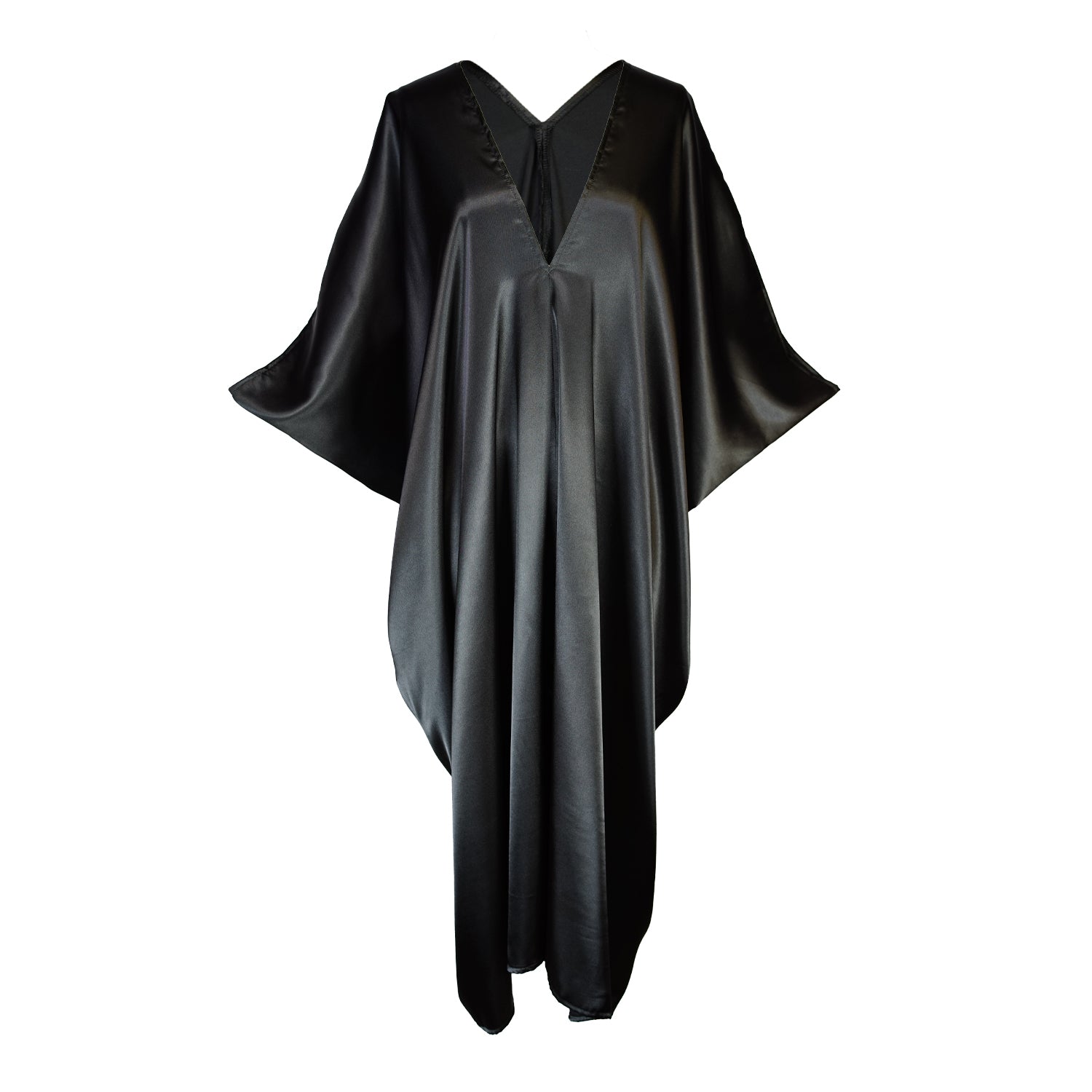 Women’s Black Onyx Slink Caftan Kaftan Dress One Size Jennafer Grace