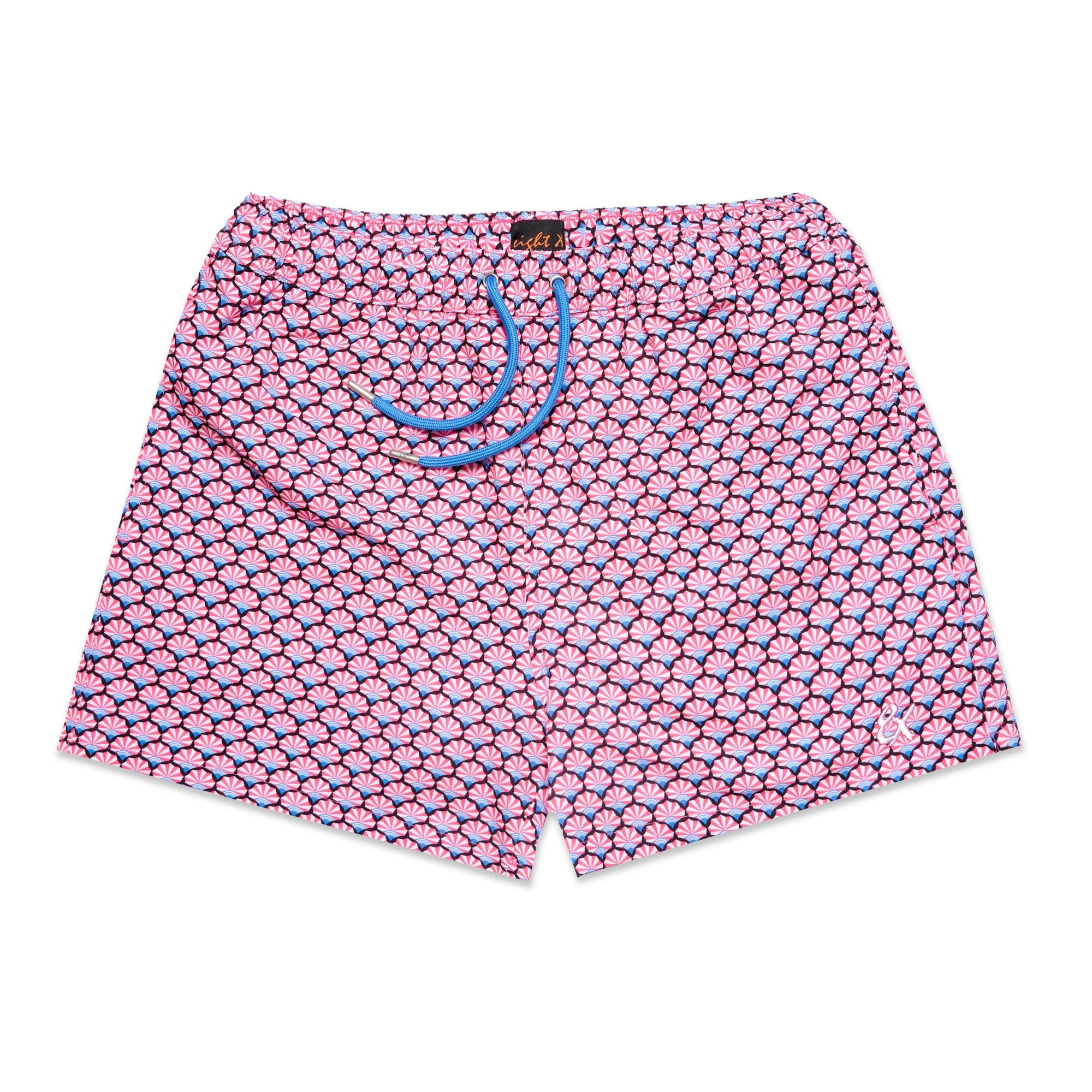 Eight X Men's Blue / Red Peppermint Swim Trunks In Blue/red