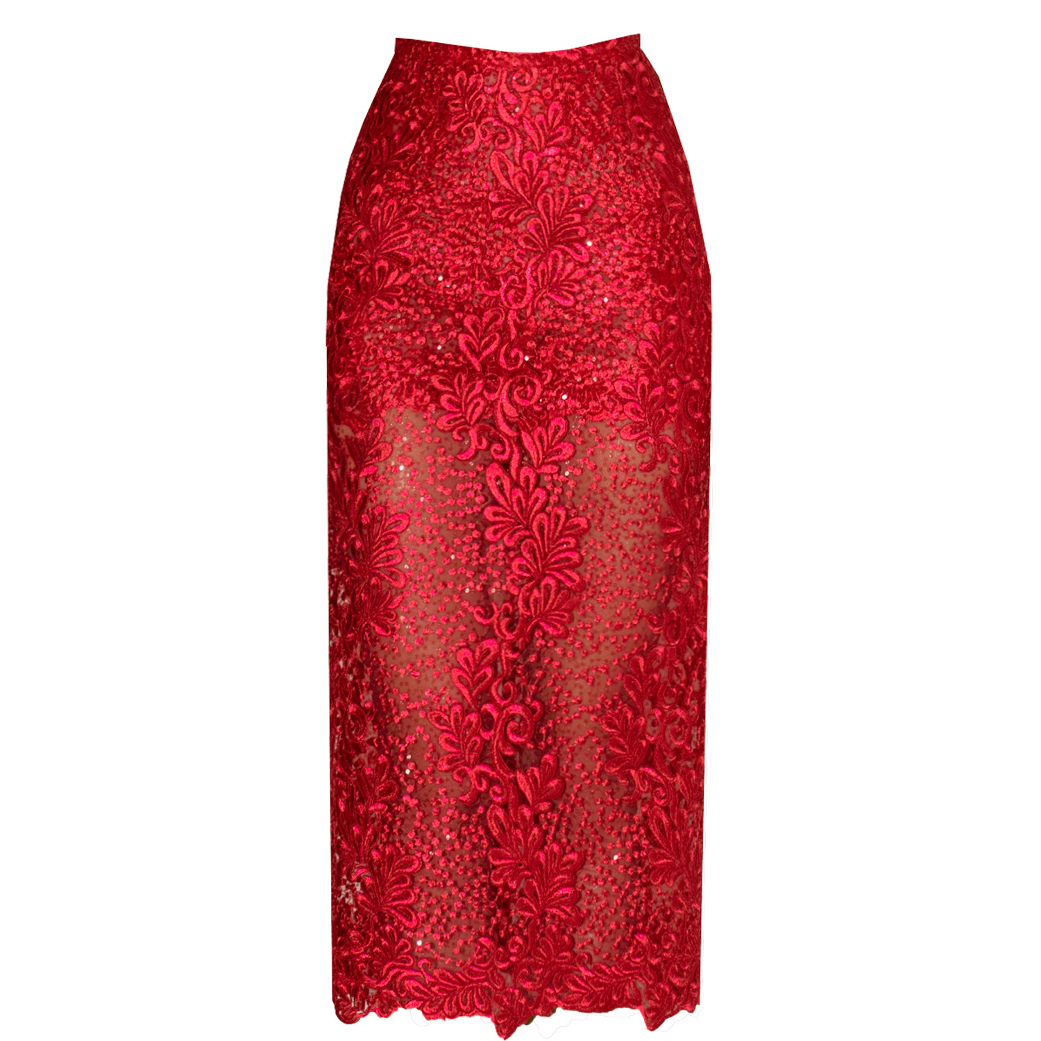 Angelika Jozefczyk Women's Orchidea Lace Skirt Red In Red
