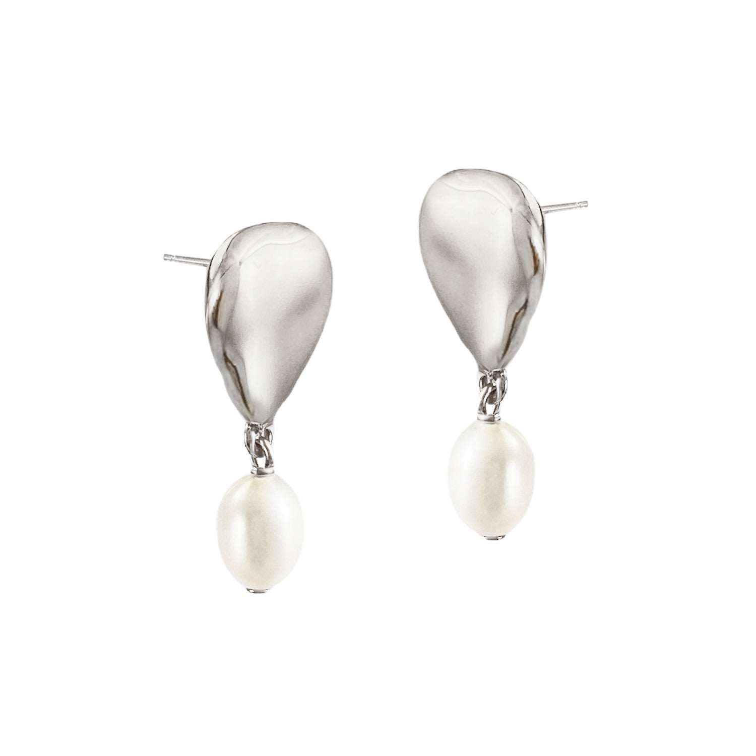 Women’s Codi Pearl Studs Silver Biko