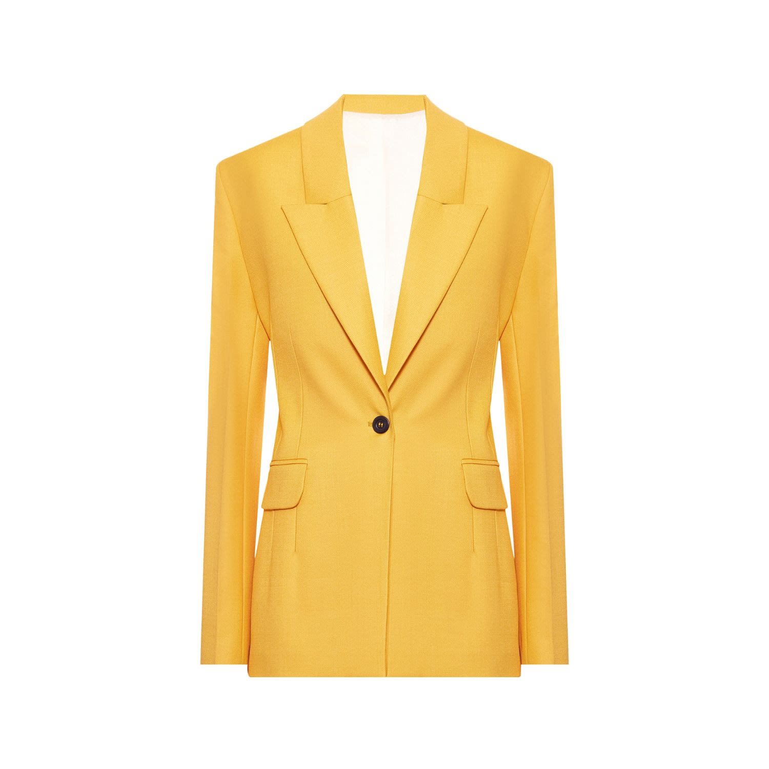 Women’s Yellow / Orange Tailored Wool Blazer In Yellow Xxs Epuzer