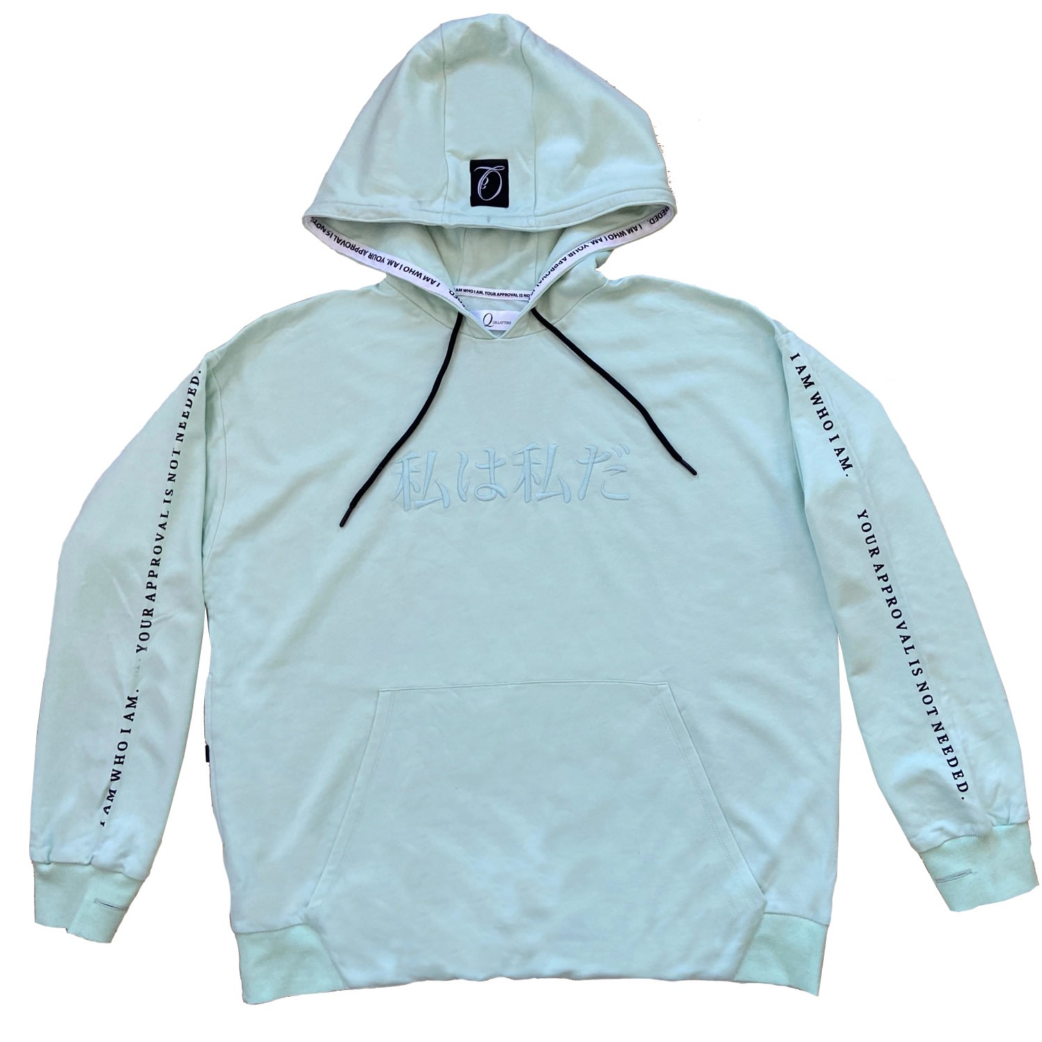 Mint Green Mount Fuji Hoodie Large Quillattire