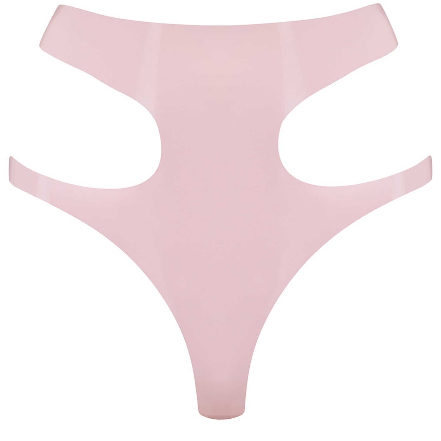 Elissa Poppy Women's Pink / Purple Latex Cut Out Thong - Pink In Pink/purple