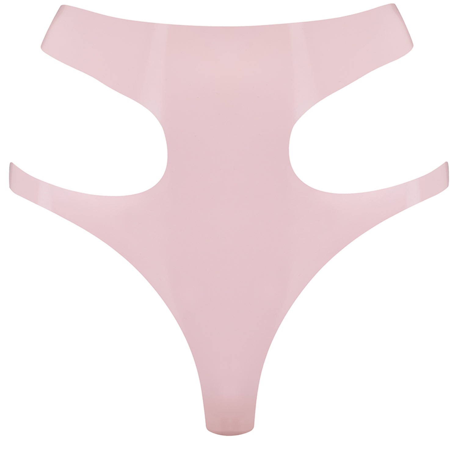 Women’s Pink / Purple Latex Cut Out Thong - Pink Large Elissa Poppy