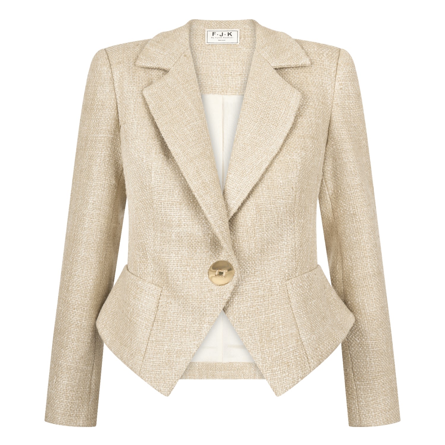 Women's Cate | The Golden Structured Jacket | Extra Small | F.j.k by Farah Kadhimi