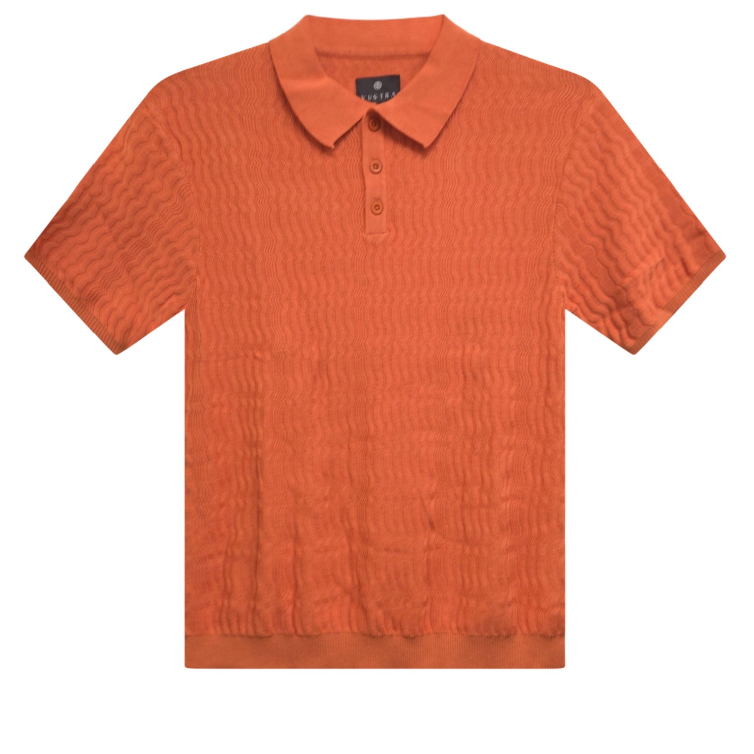 Vustra Men's Orange Gingersnap Luxe Knit Polo In Orange