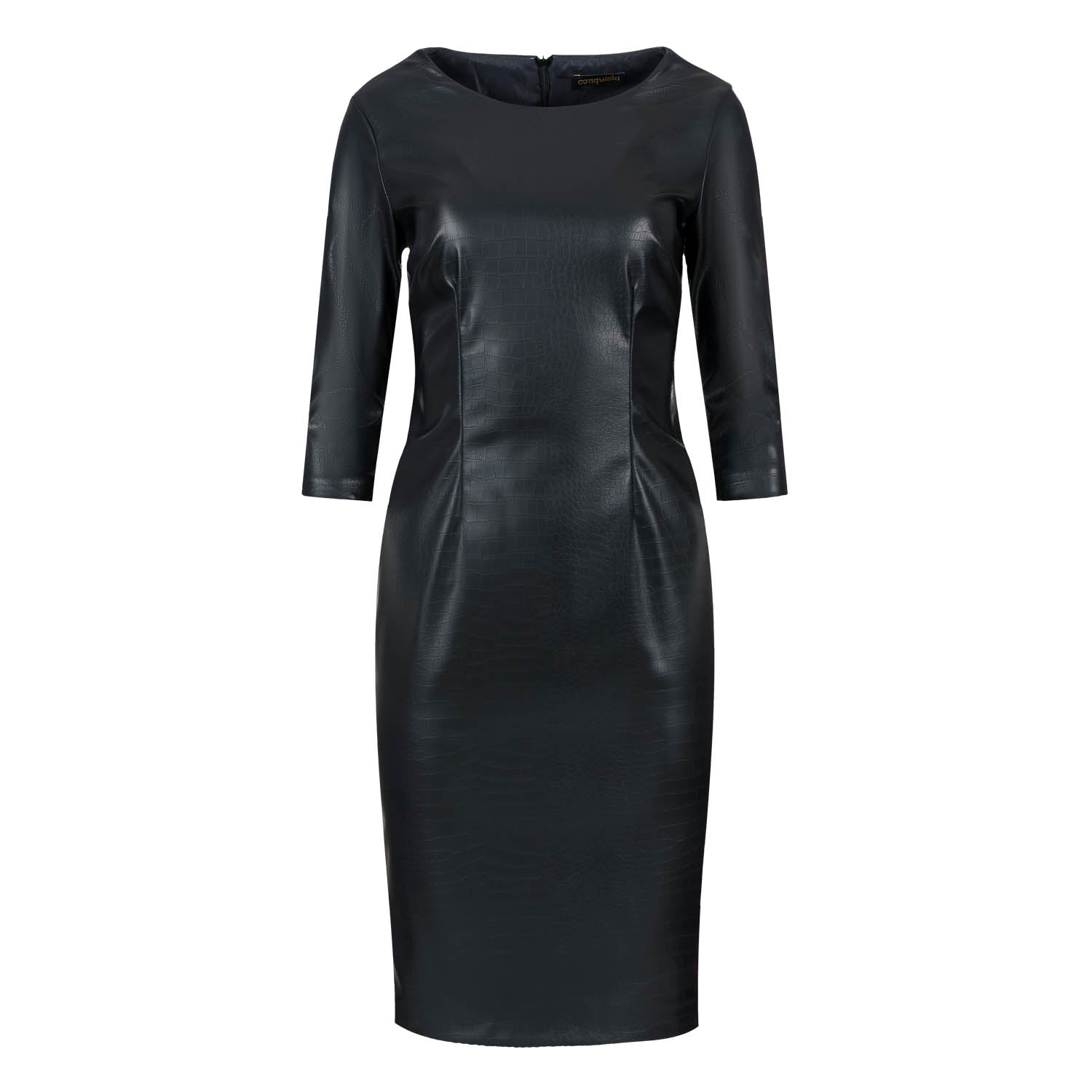 slim fit dress slacks Astr The Label | Savana Faux Croc Leather Skirt in Black main image 0
