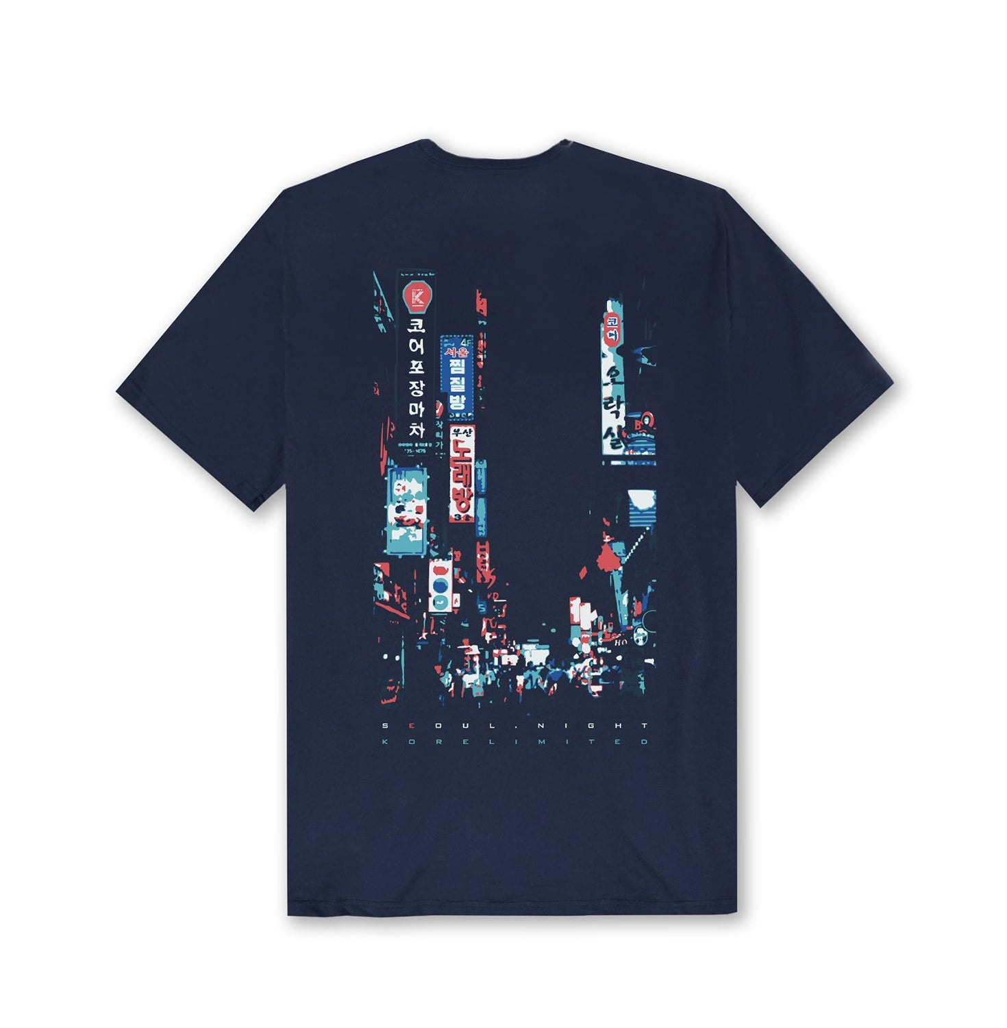 Korelimited Men's Blue Seoul Night Tee In Navy In Blue