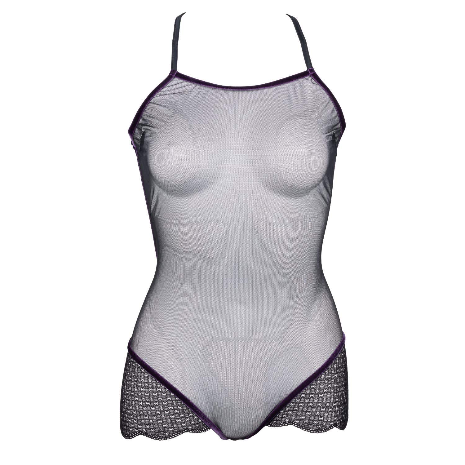 Les Jupons De Tess Women's Black / Purple Call Me Baby Bodysuit In Multi