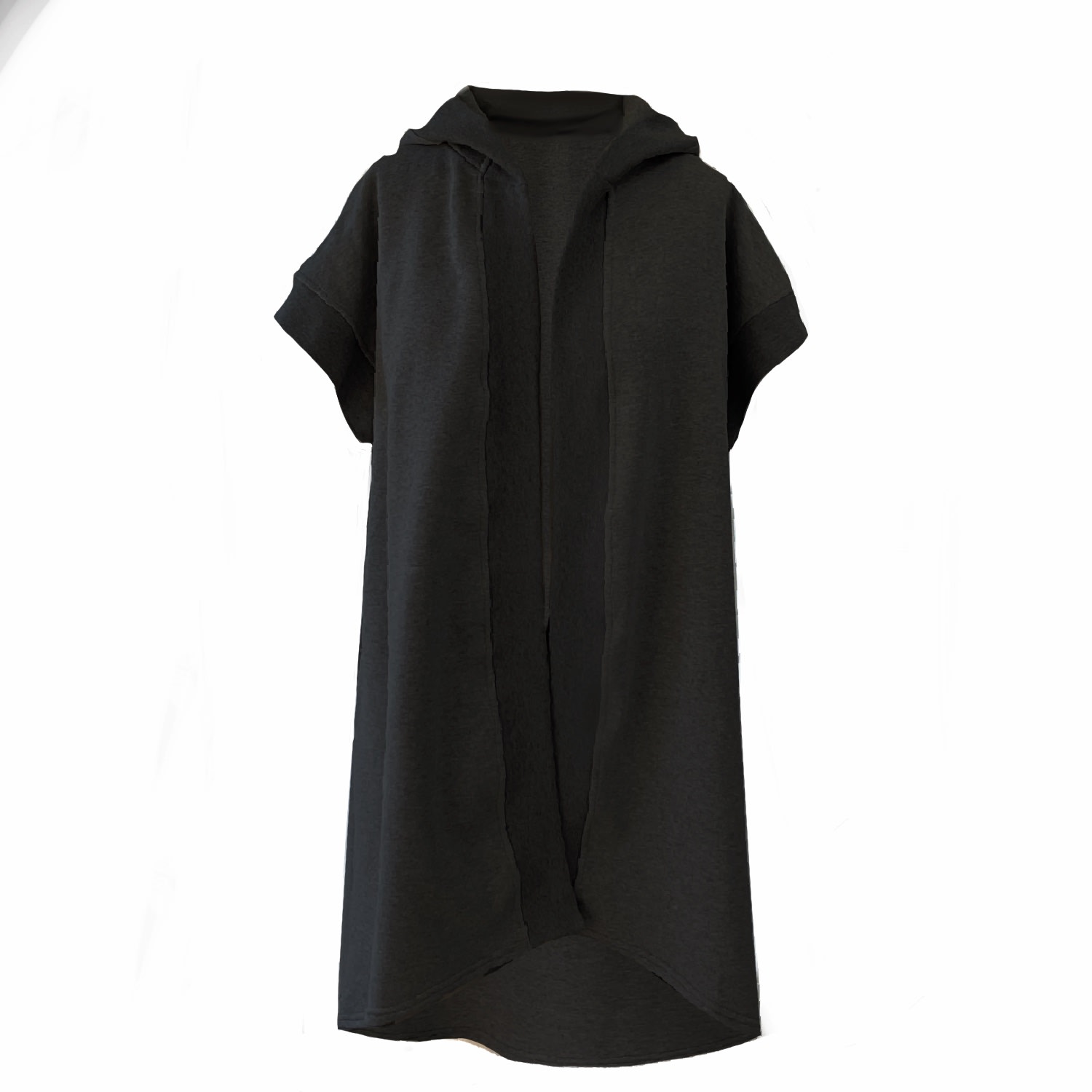 Frock Tales Women's Moonrise Shrug In Black With Hood In Black