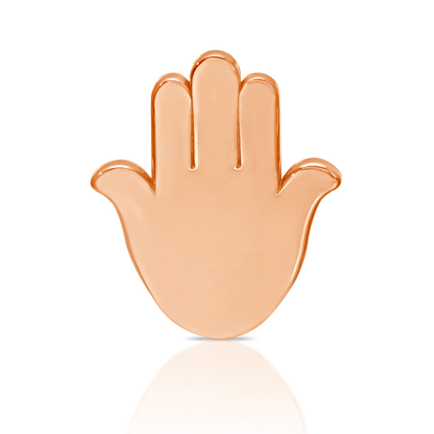 Maya Brenner Women's Charm Stud - 14k Rose Gold - Hamsa In Gold