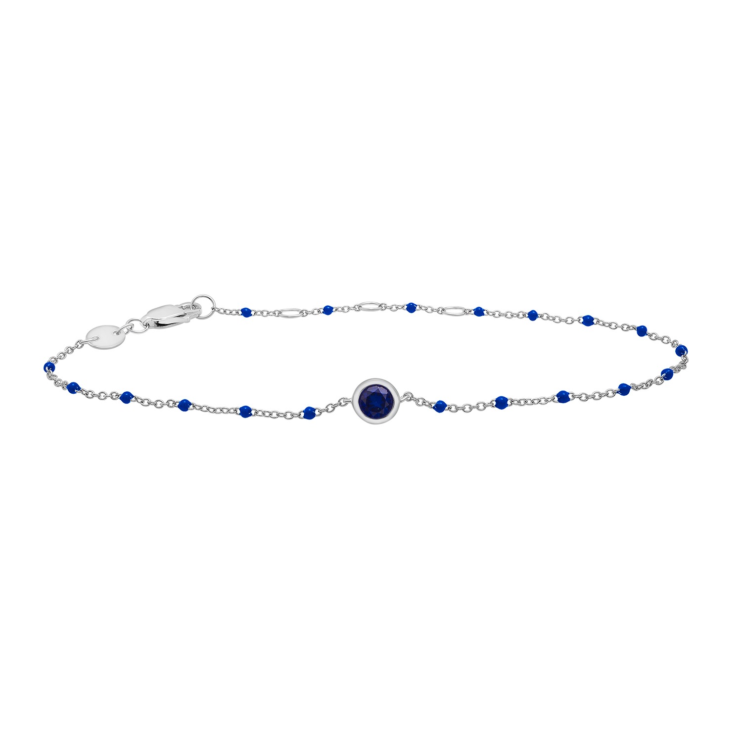 Miki & Jane Women's Birthstone Enamel Bracelet - Blue Sapphire
