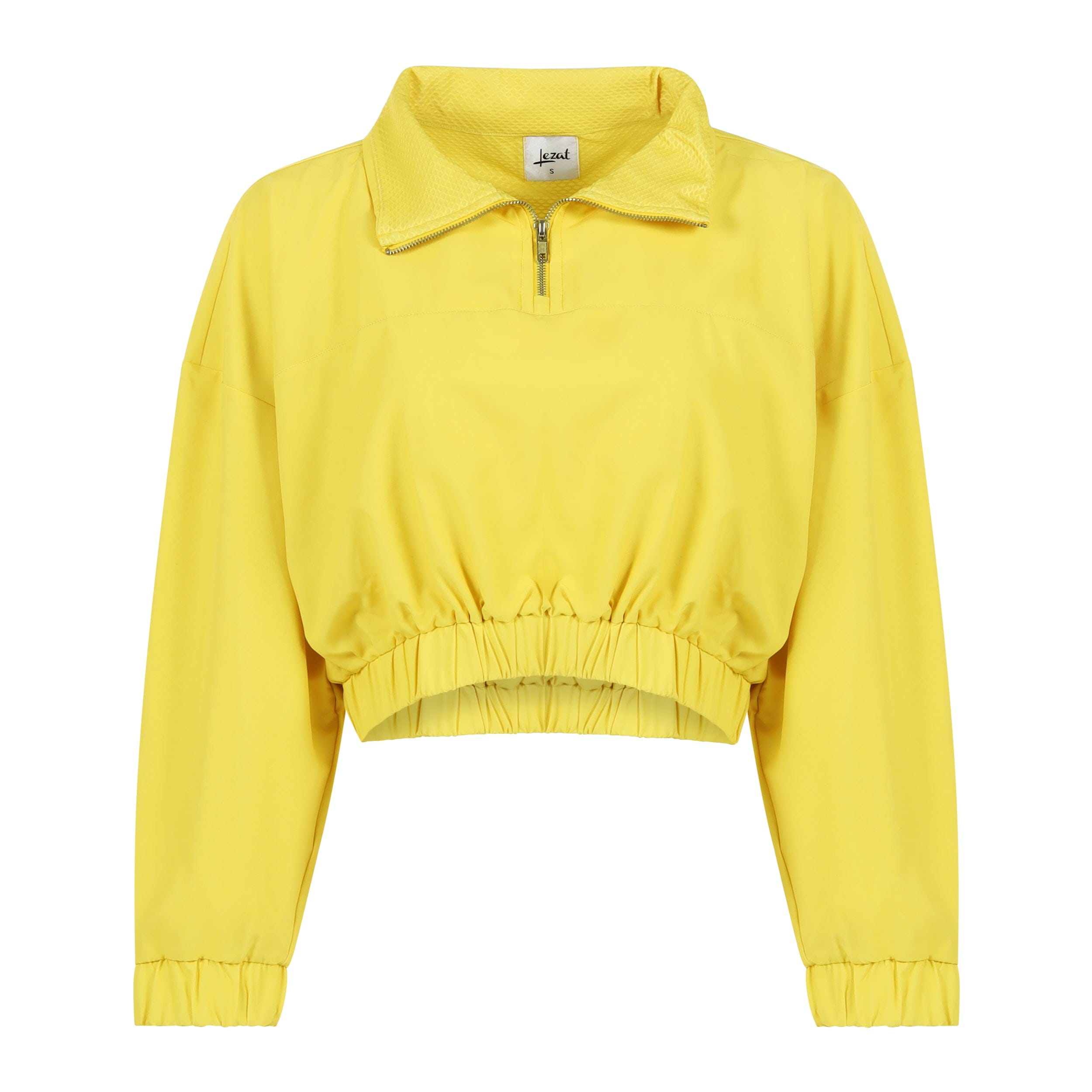 Lezat Women's Yellow / Orange Sadie Cropped Windbreaker -buttercup