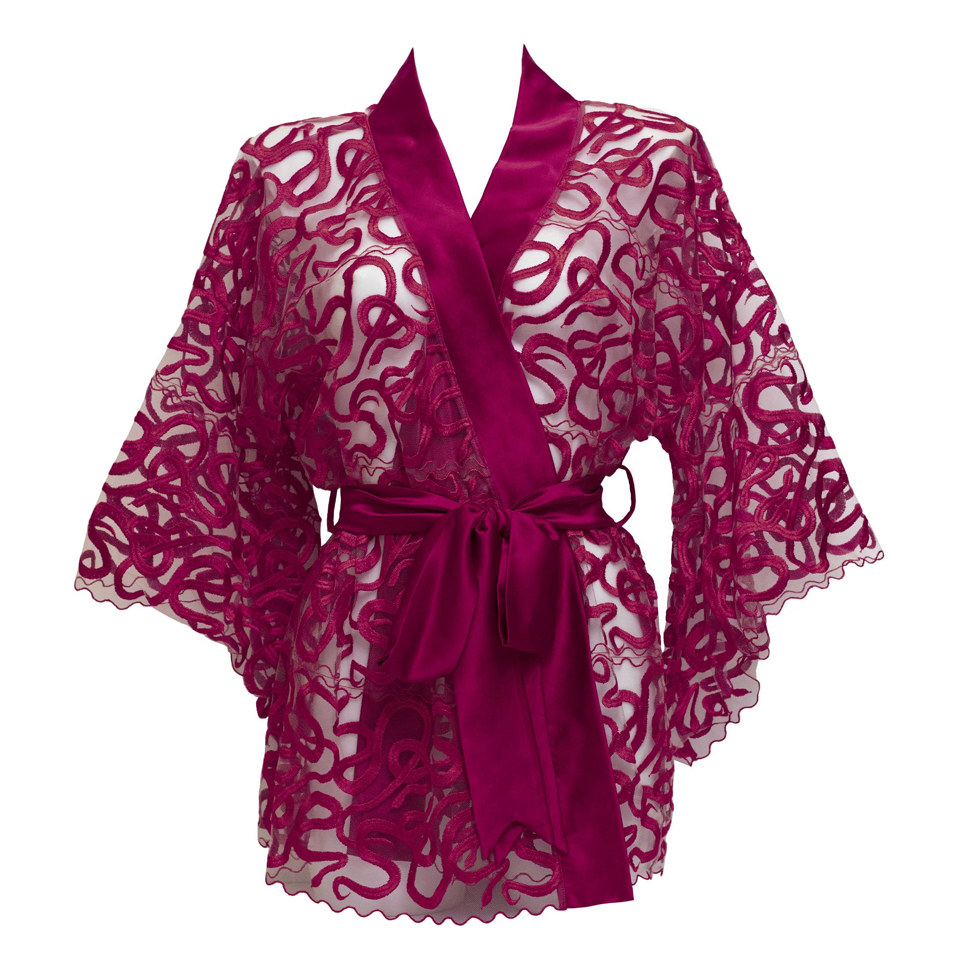 Women’s Pink / Purple Naga Robe Mulberry One Size Studio Pia