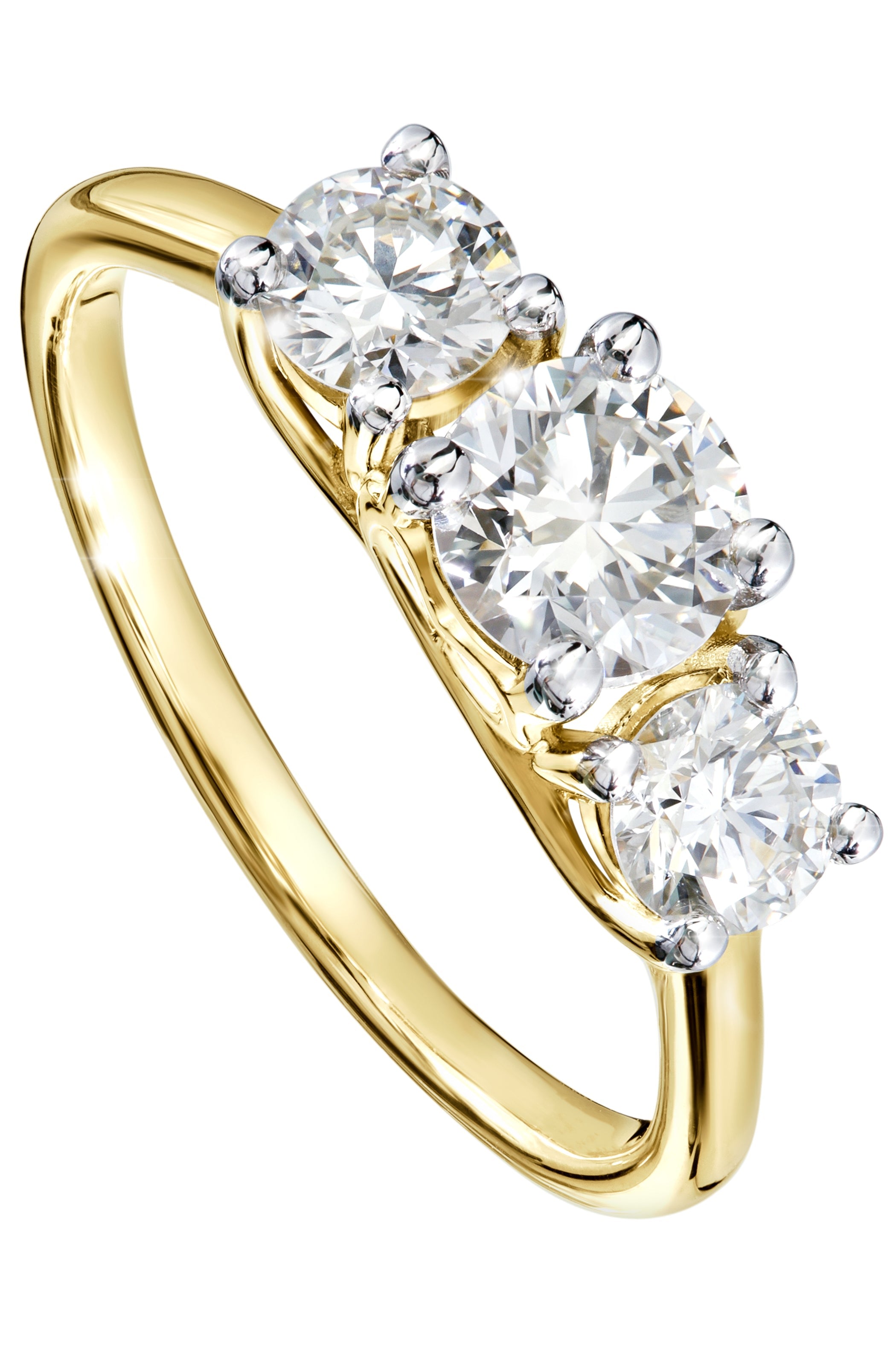 Women’s Audrey Yellow Gold One Carat Lab Grown Diamond Ring Created Brilliance