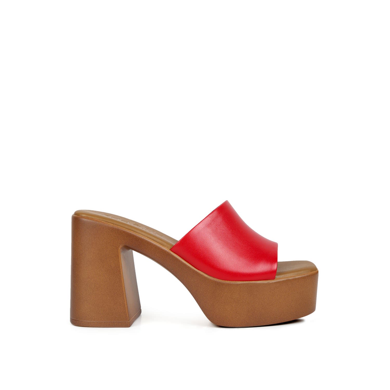 Shop Rag & Co Women's Scandal Slip On Block Heel Sandals - Red
