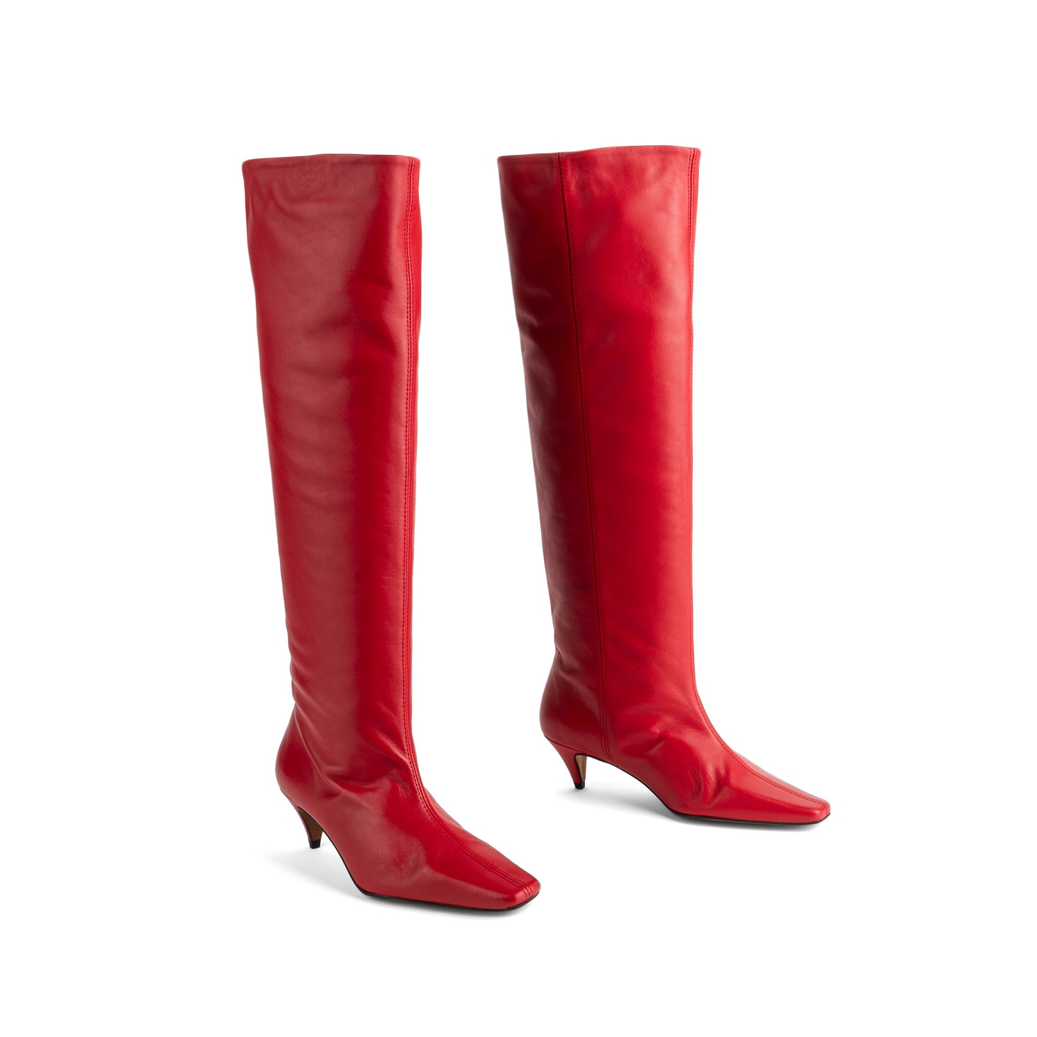 Intentionally Blank Women's Sassafrass Knee High Boot-red In Red