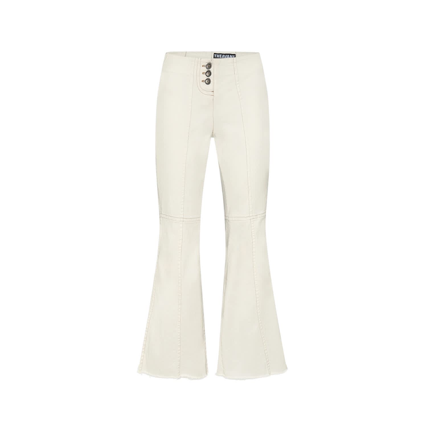 off white flared pants